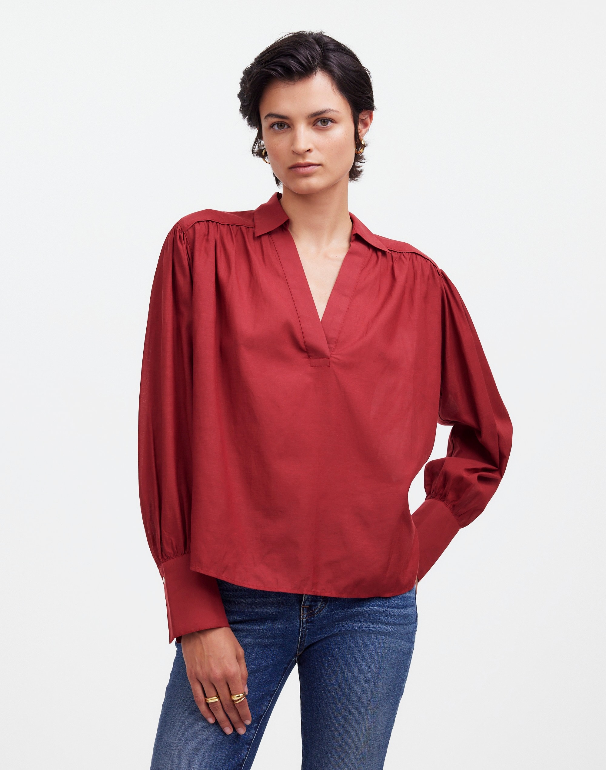 Easy Long-Sleeve Popover Shirt