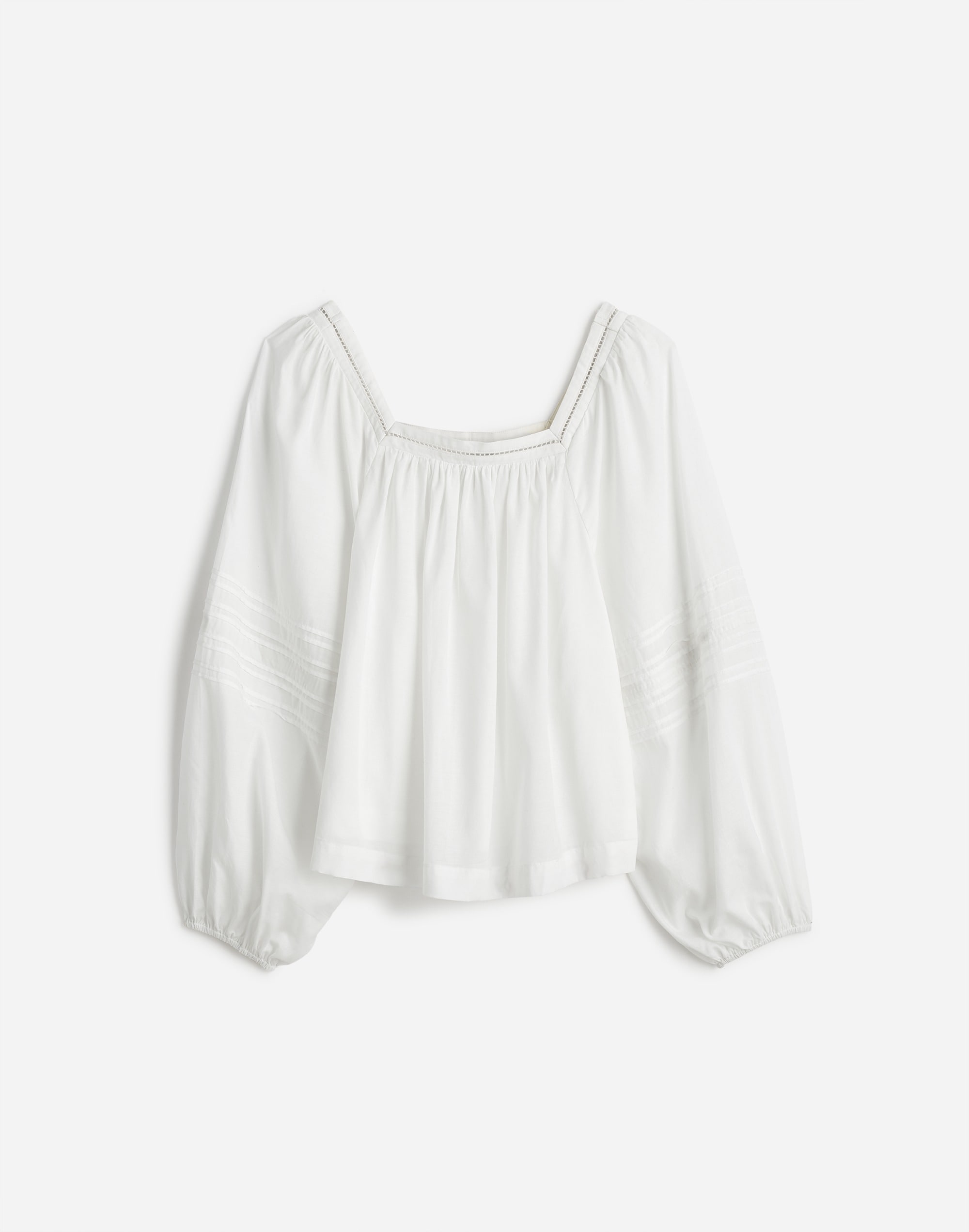 Square-Neck Long-Sleeve Top