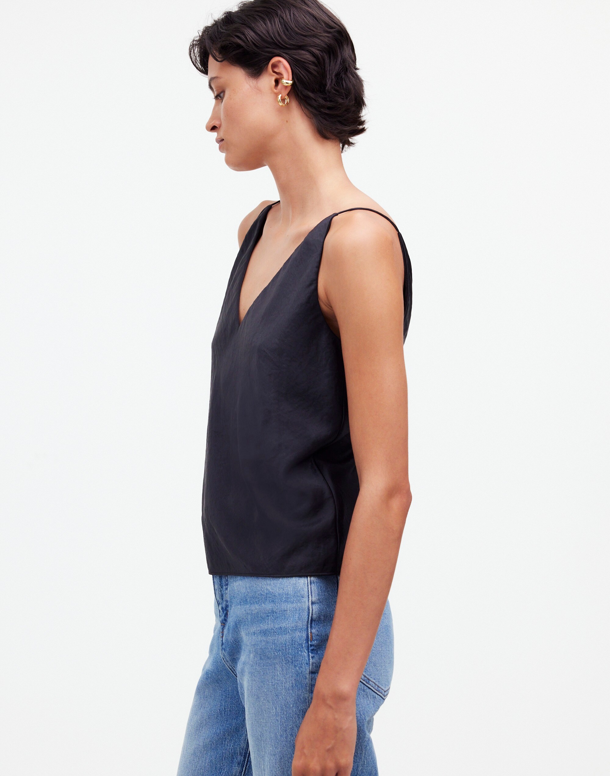 Satin V-Neck Cami Top