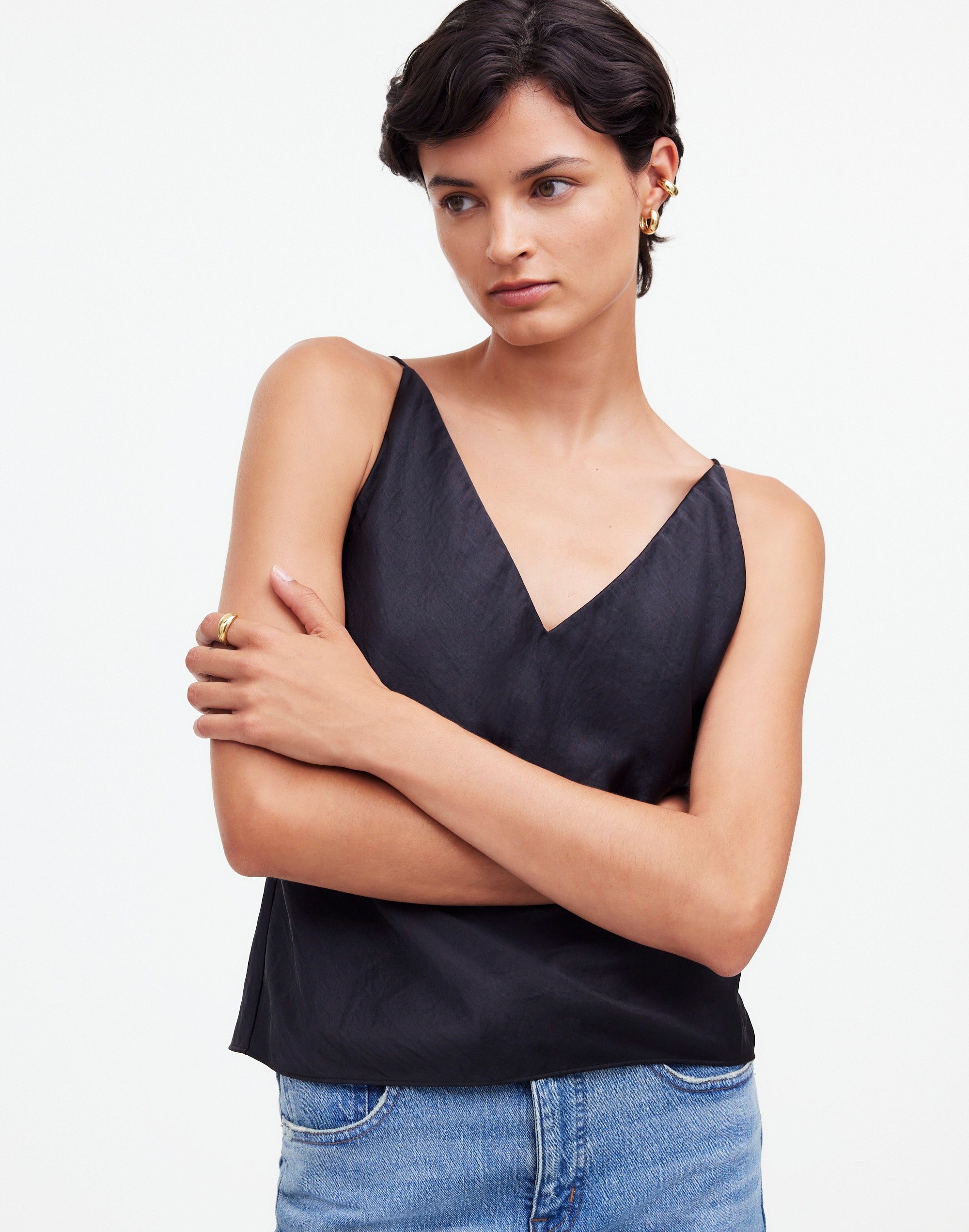 Satin V-Neck Cami Top