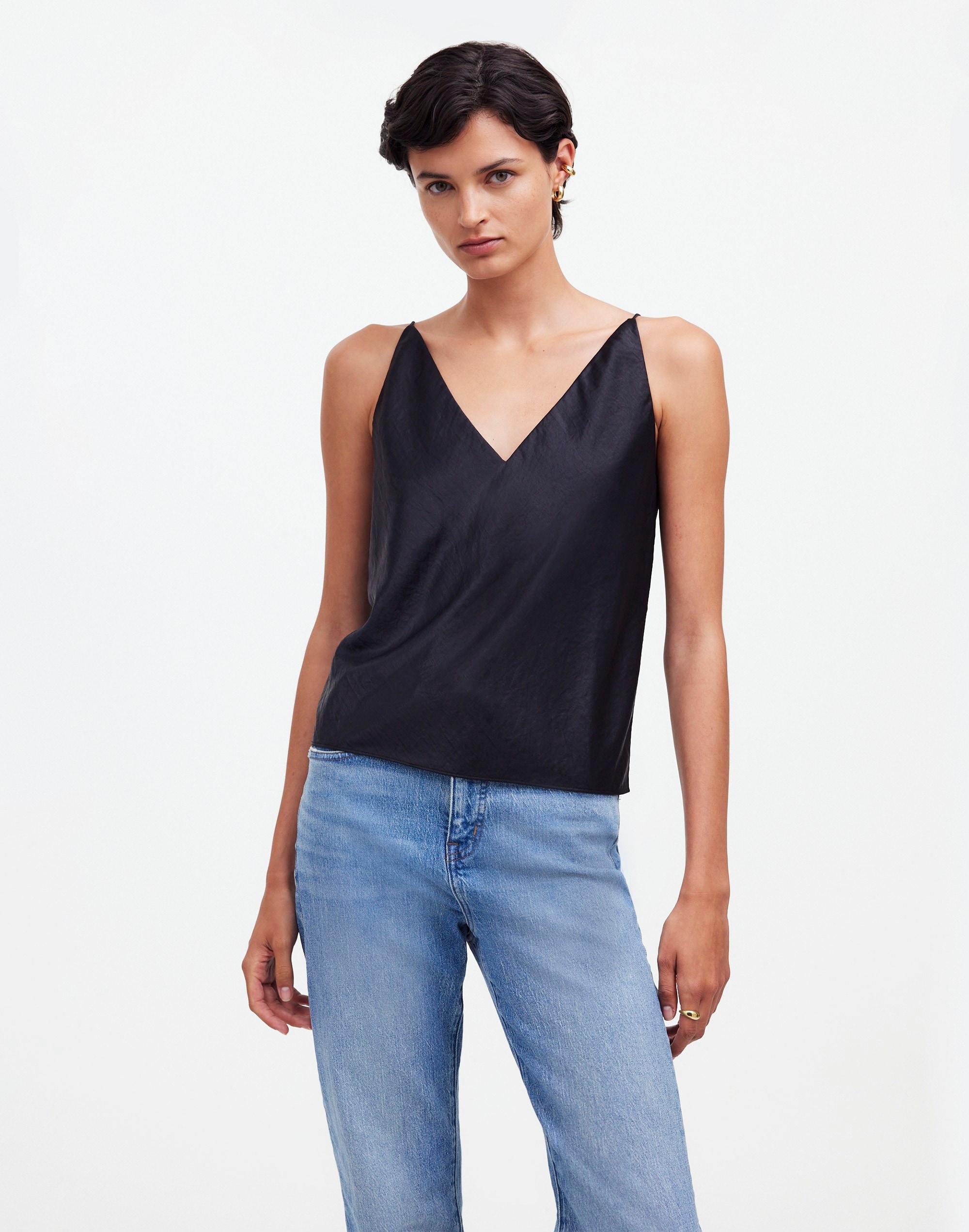 Satin V-Neck Cami Top