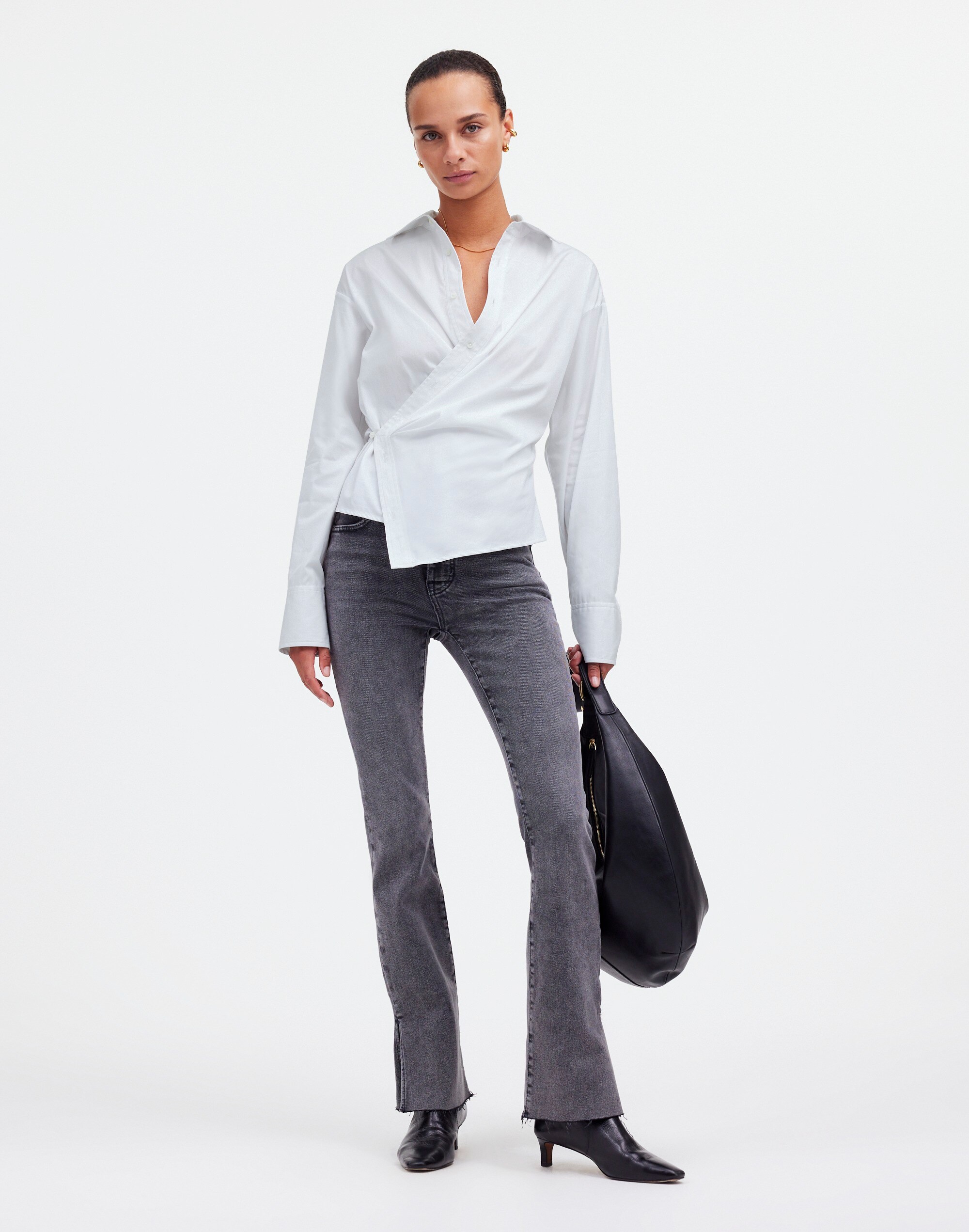 Asymmetric Button-Up Shirt