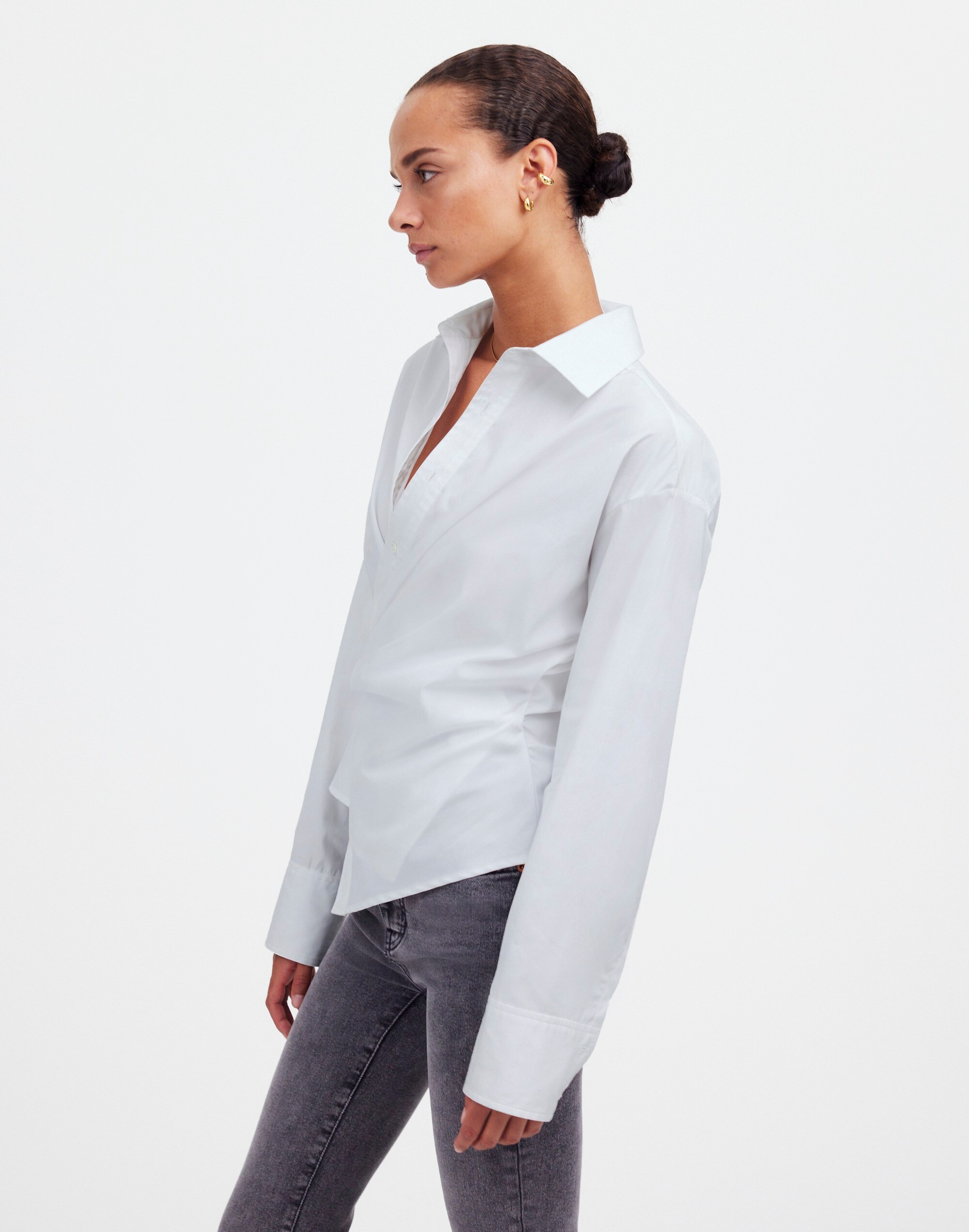 Asymmetric Button-Up Shirt