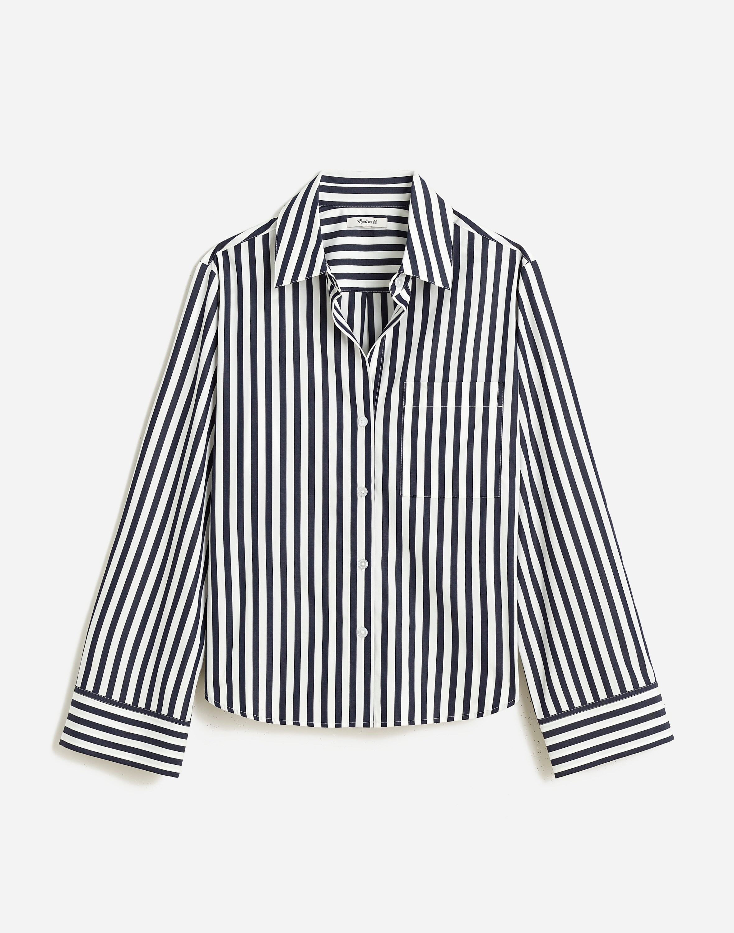Easy Y-Neck Button-Up Shirt