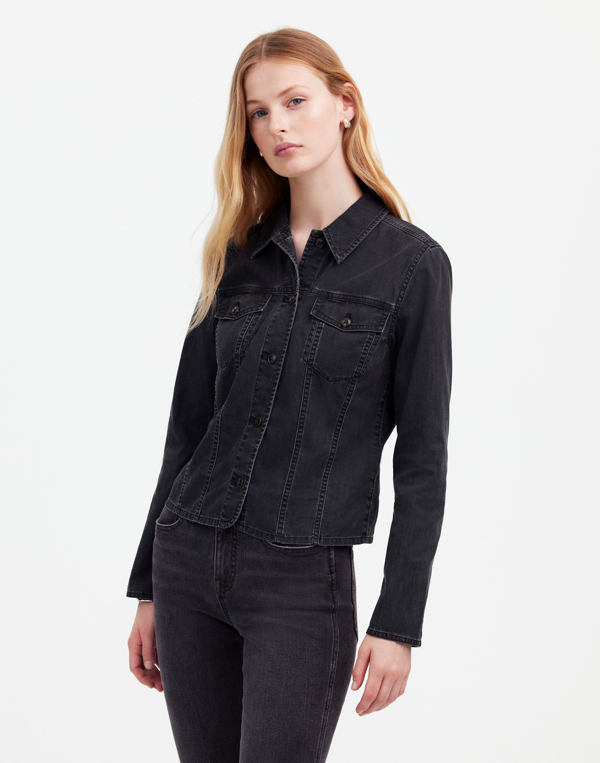 Shrunken Button-Front Shirt