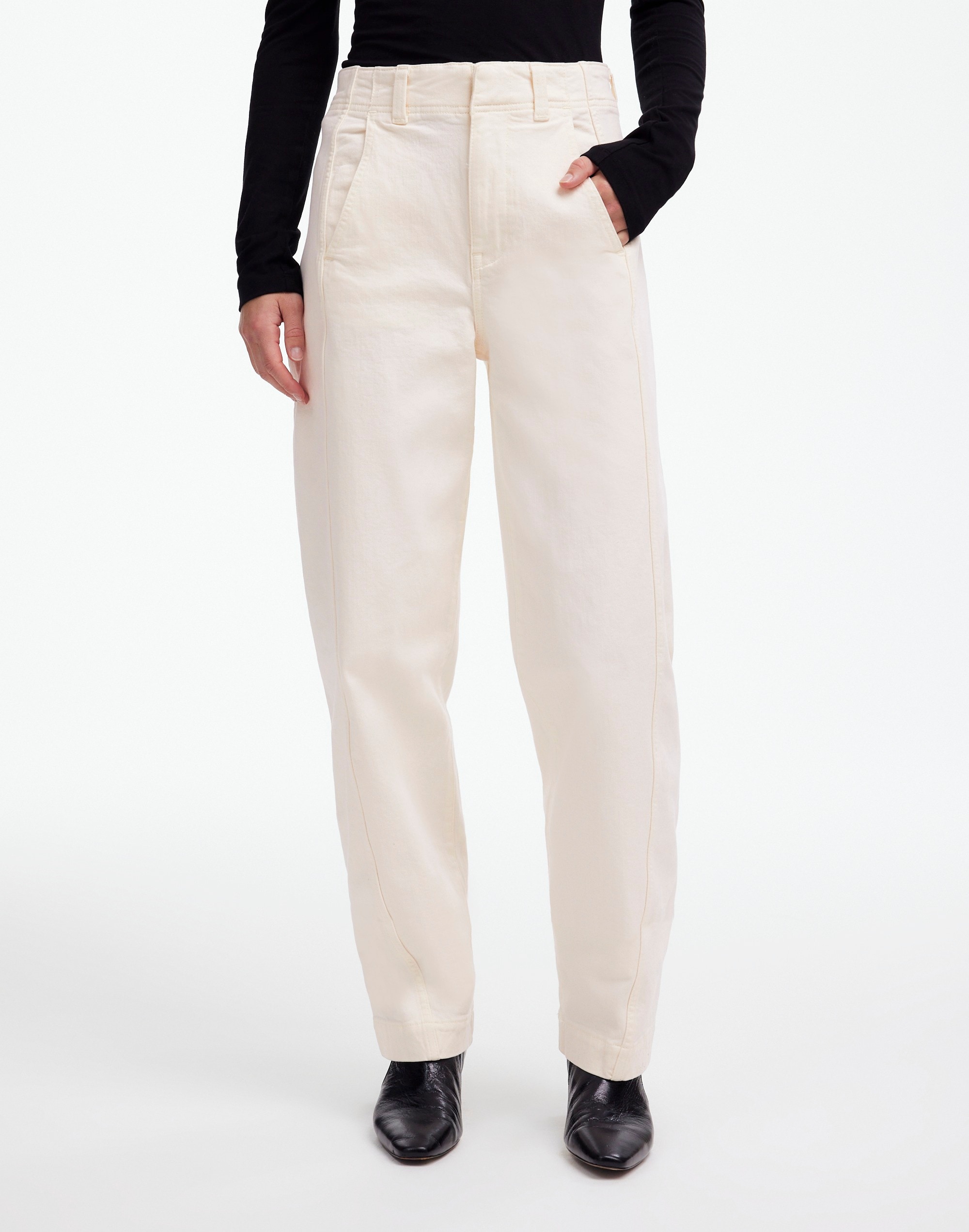 Tapered Denim Trousers