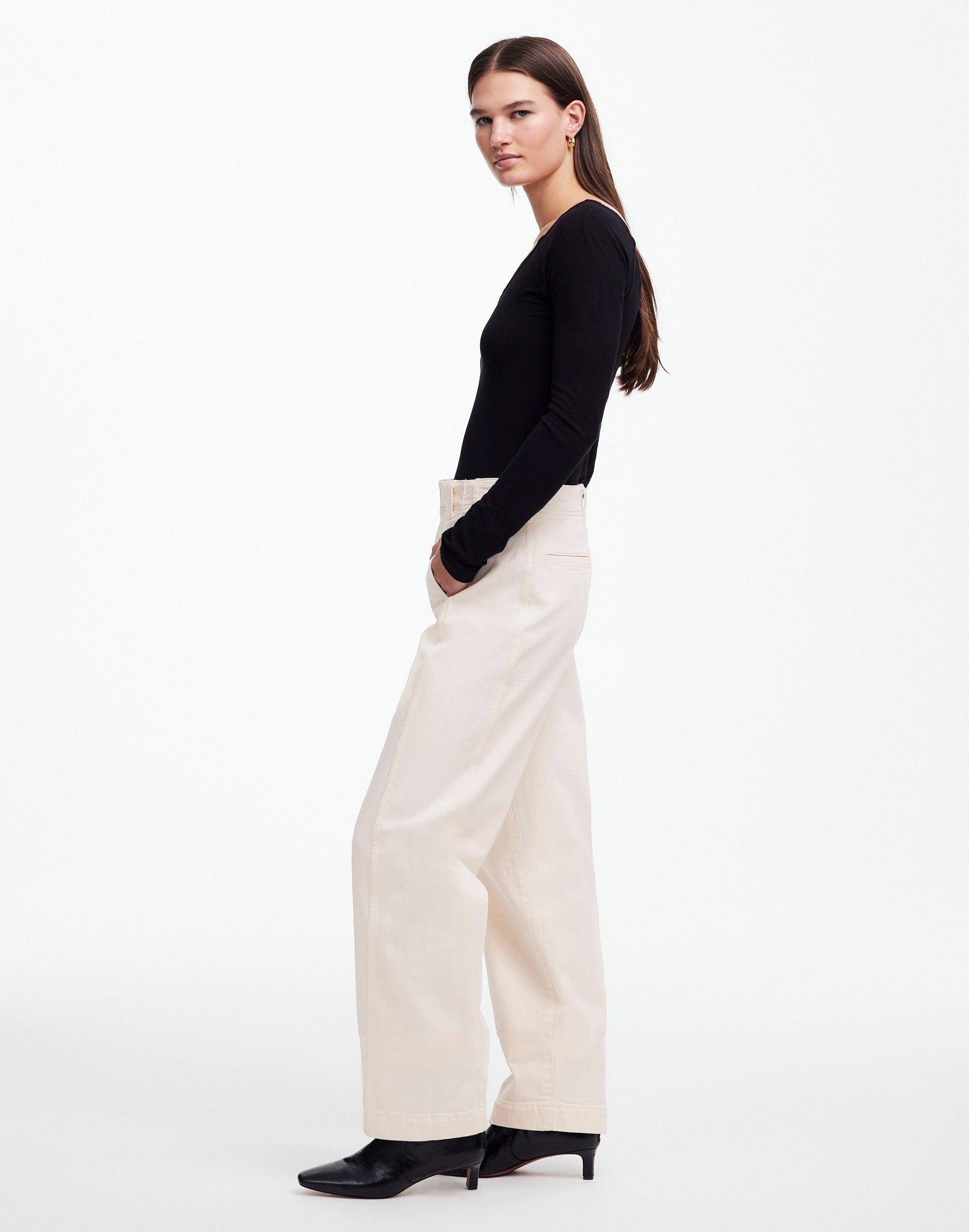 Tapered Denim Trousers