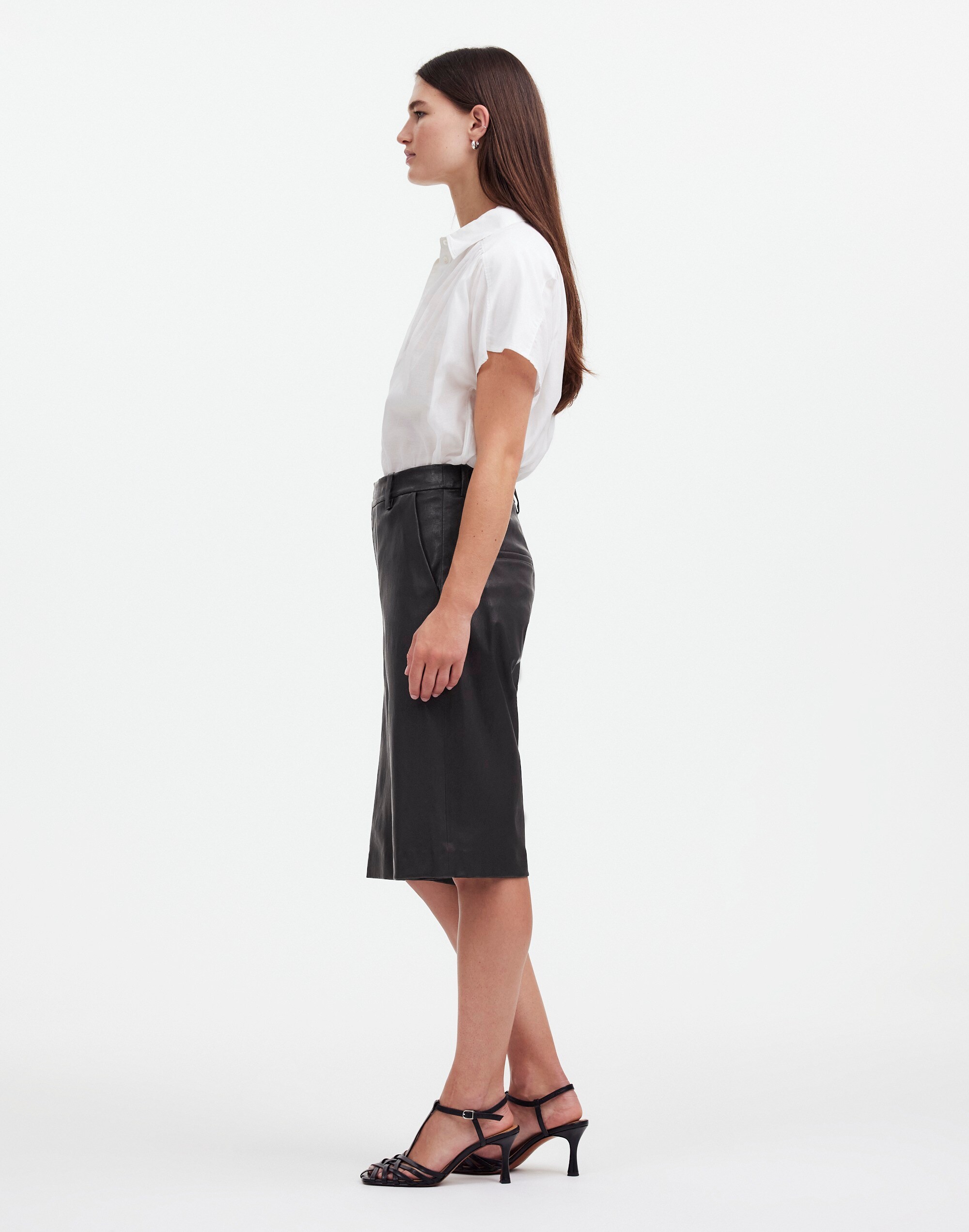 Stretch Leather Culottes
