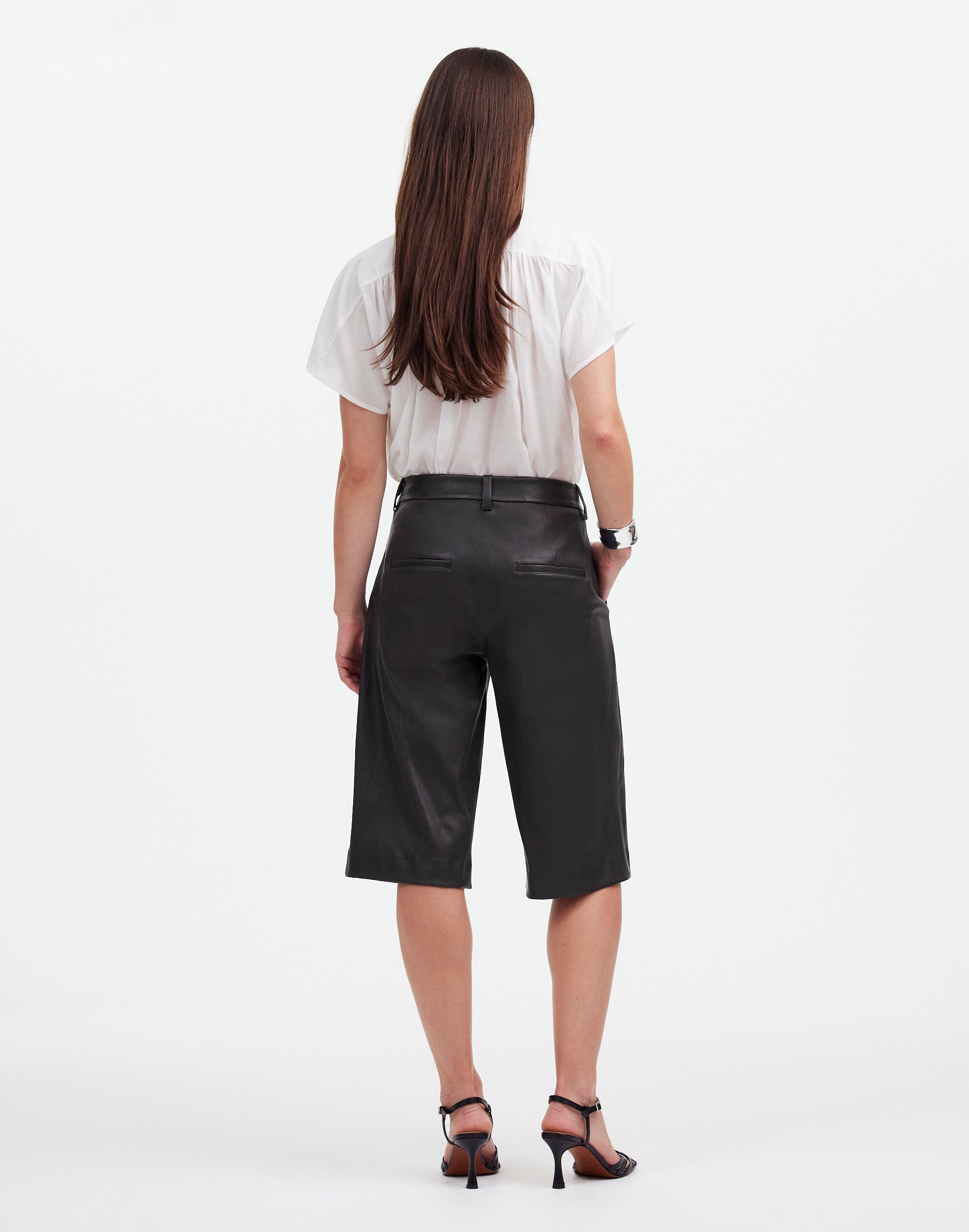 Stretch Leather Culottes