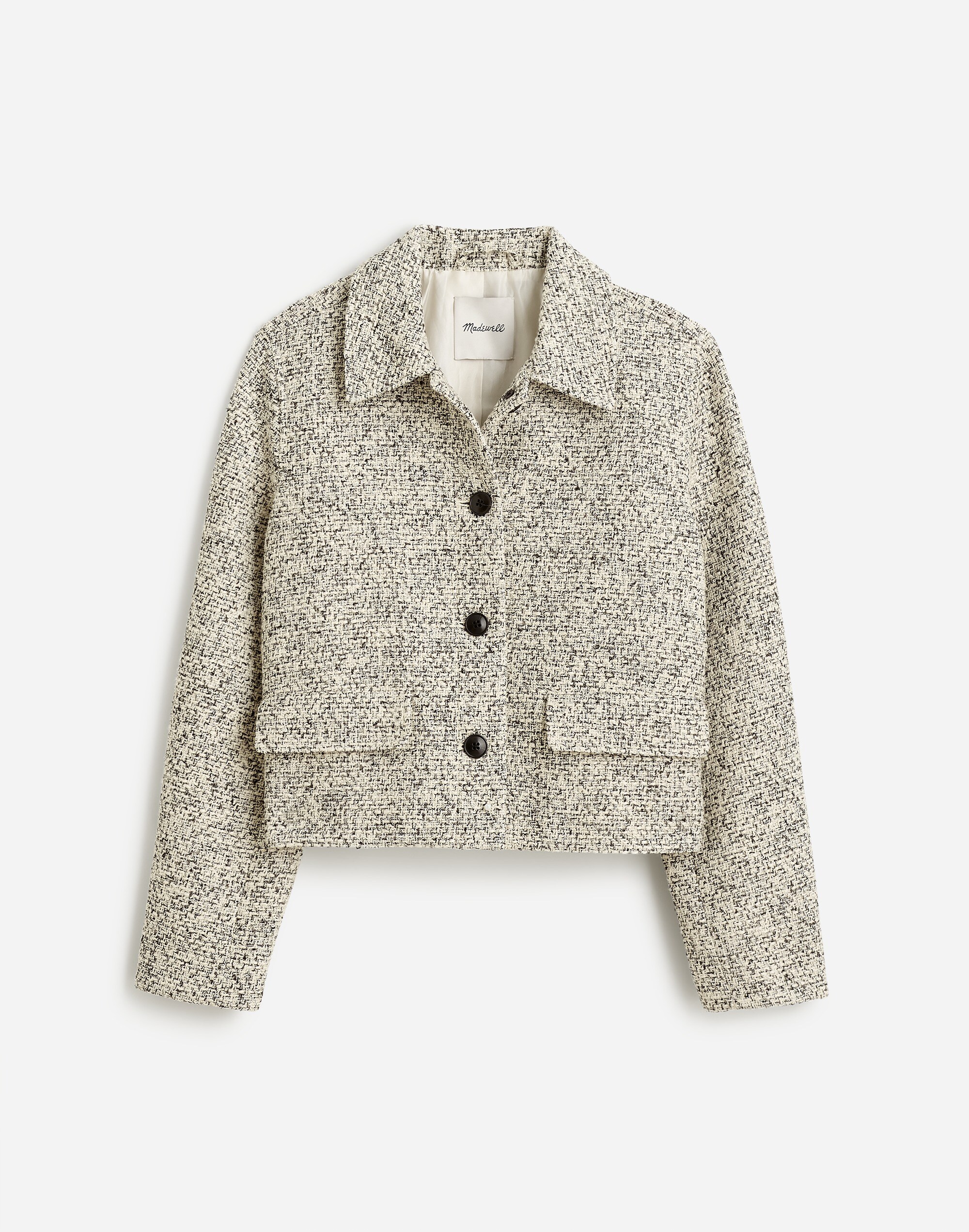 Button-Front Jacket in Tweed