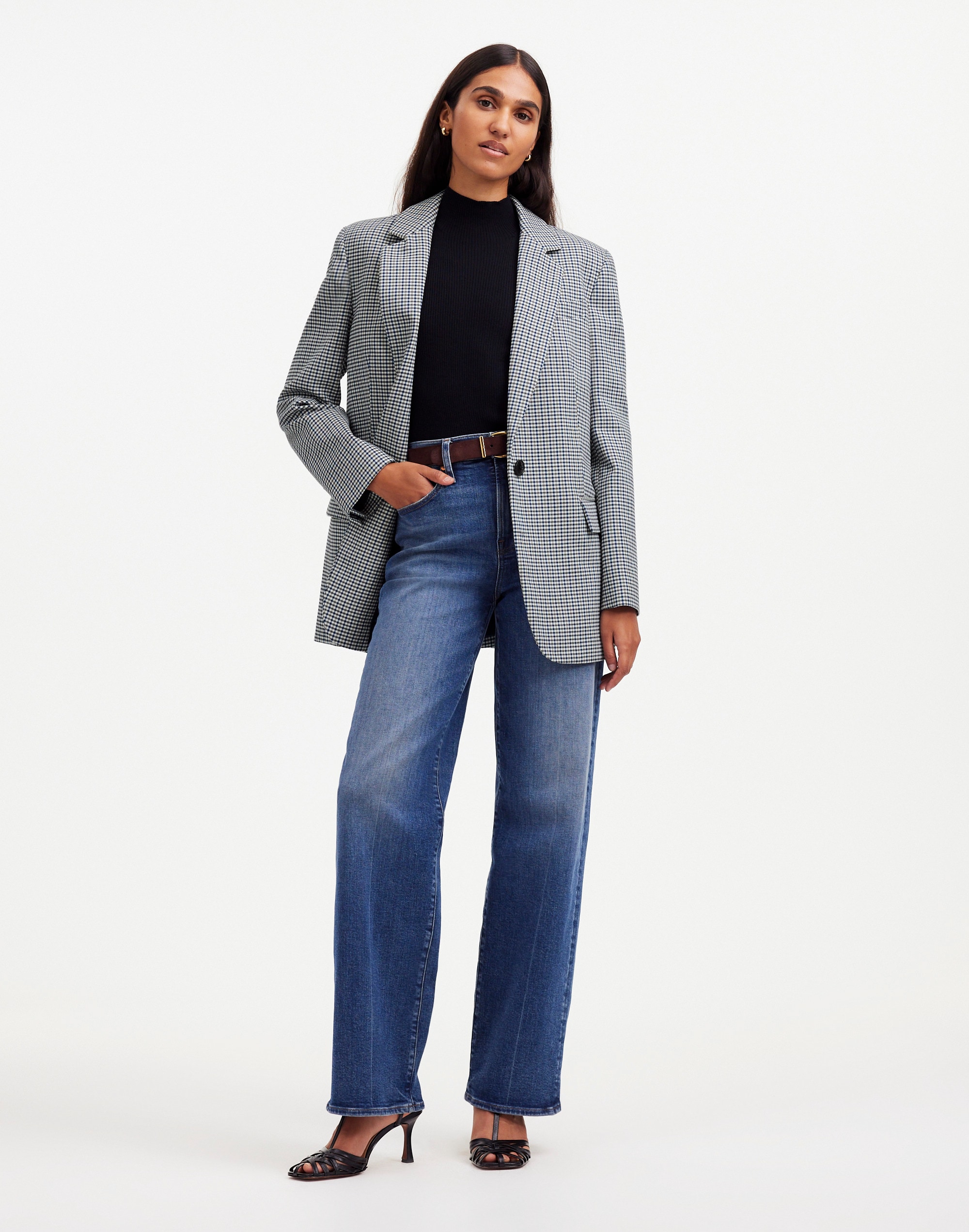 the kline blazer in houndstooth