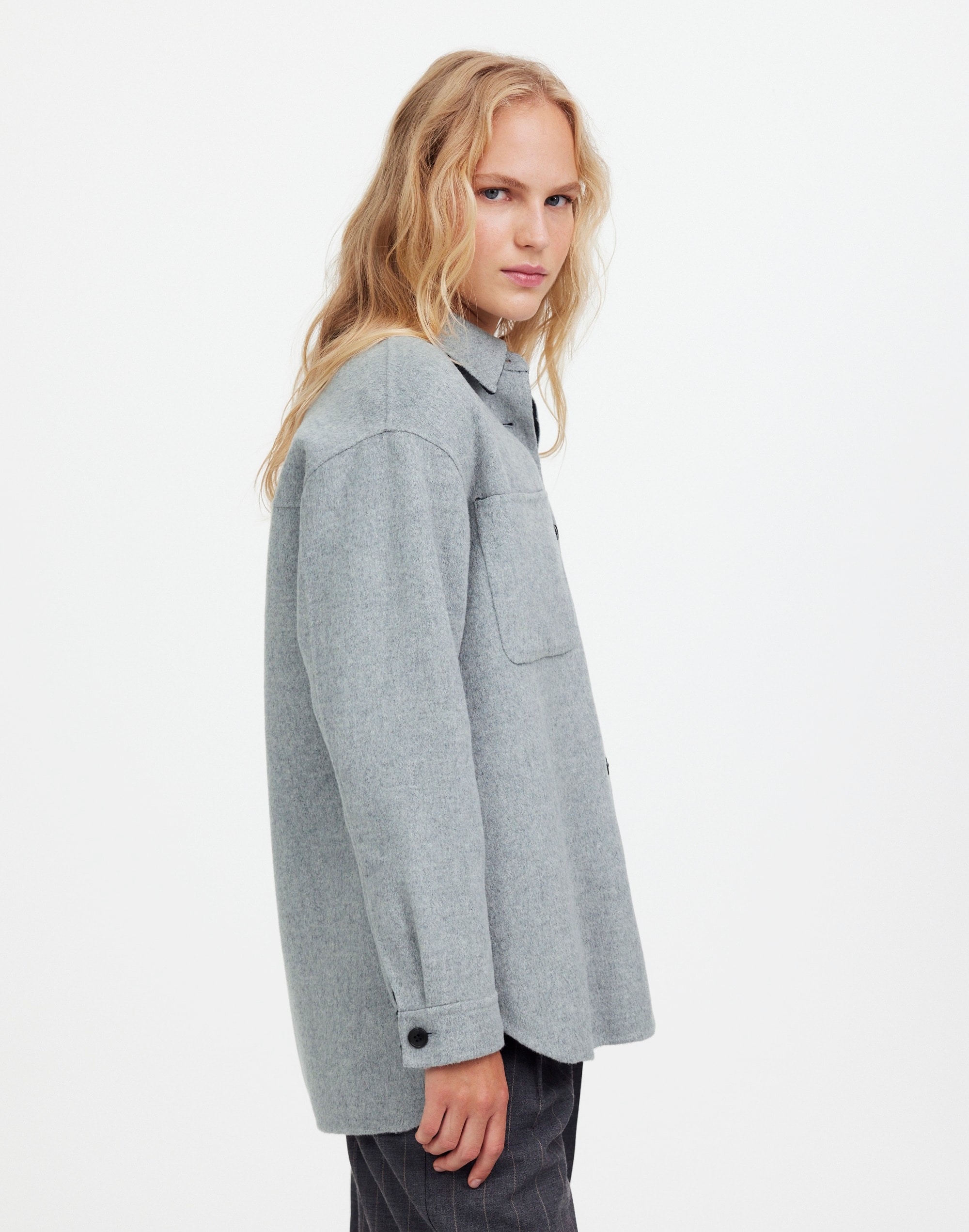 Double-Faced Long Shirt-Jacket