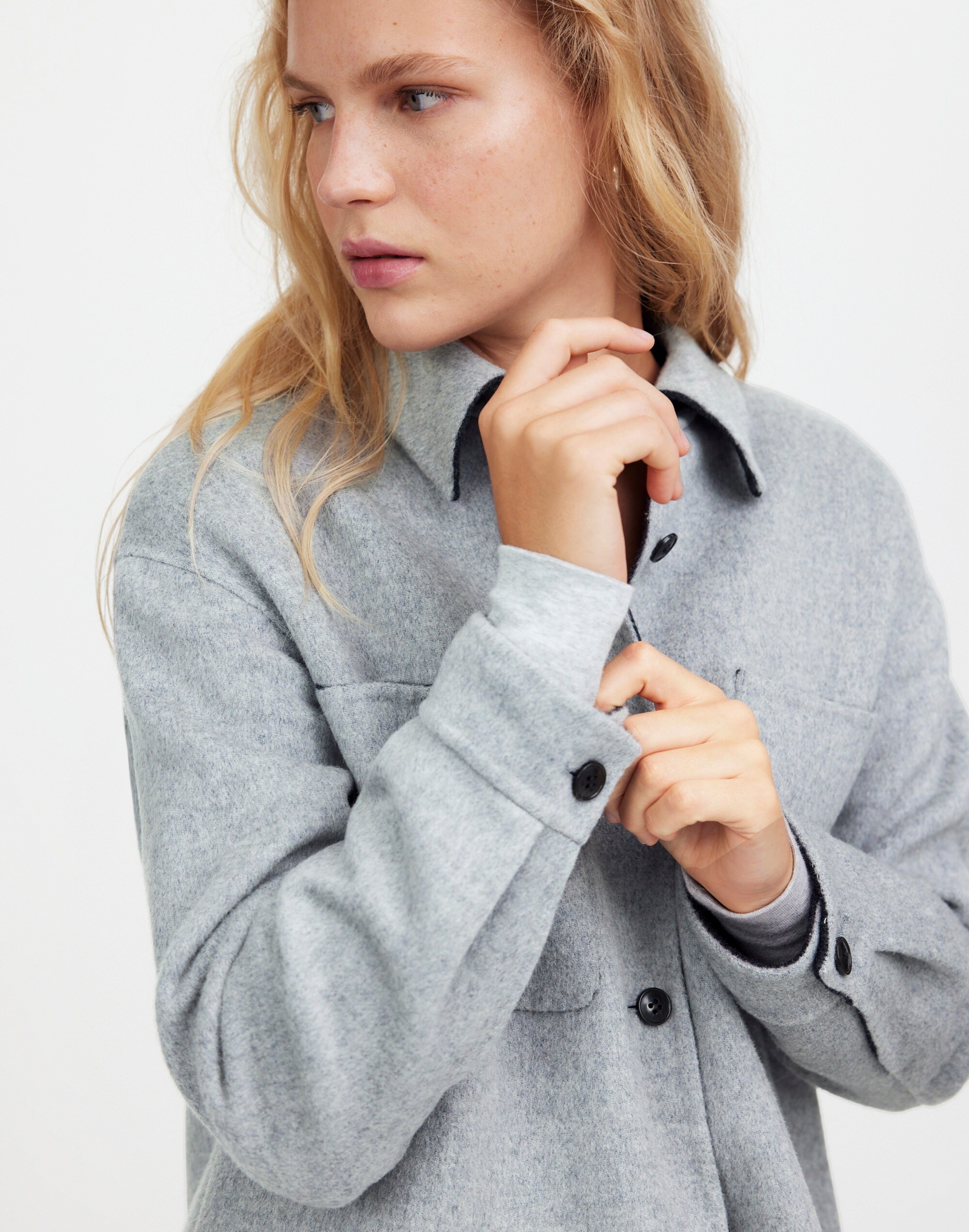 Double-Faced Long Shirt-Jacket