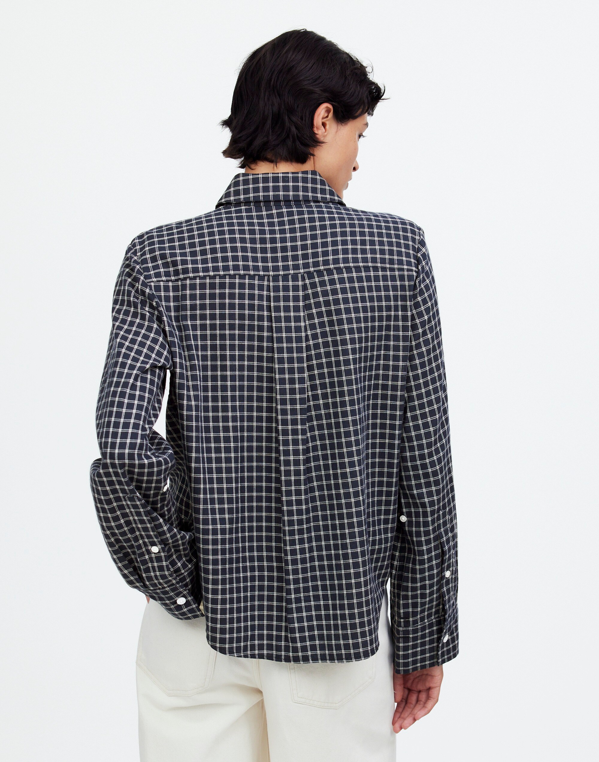 Easy Y-Neck Button-Up Shirt