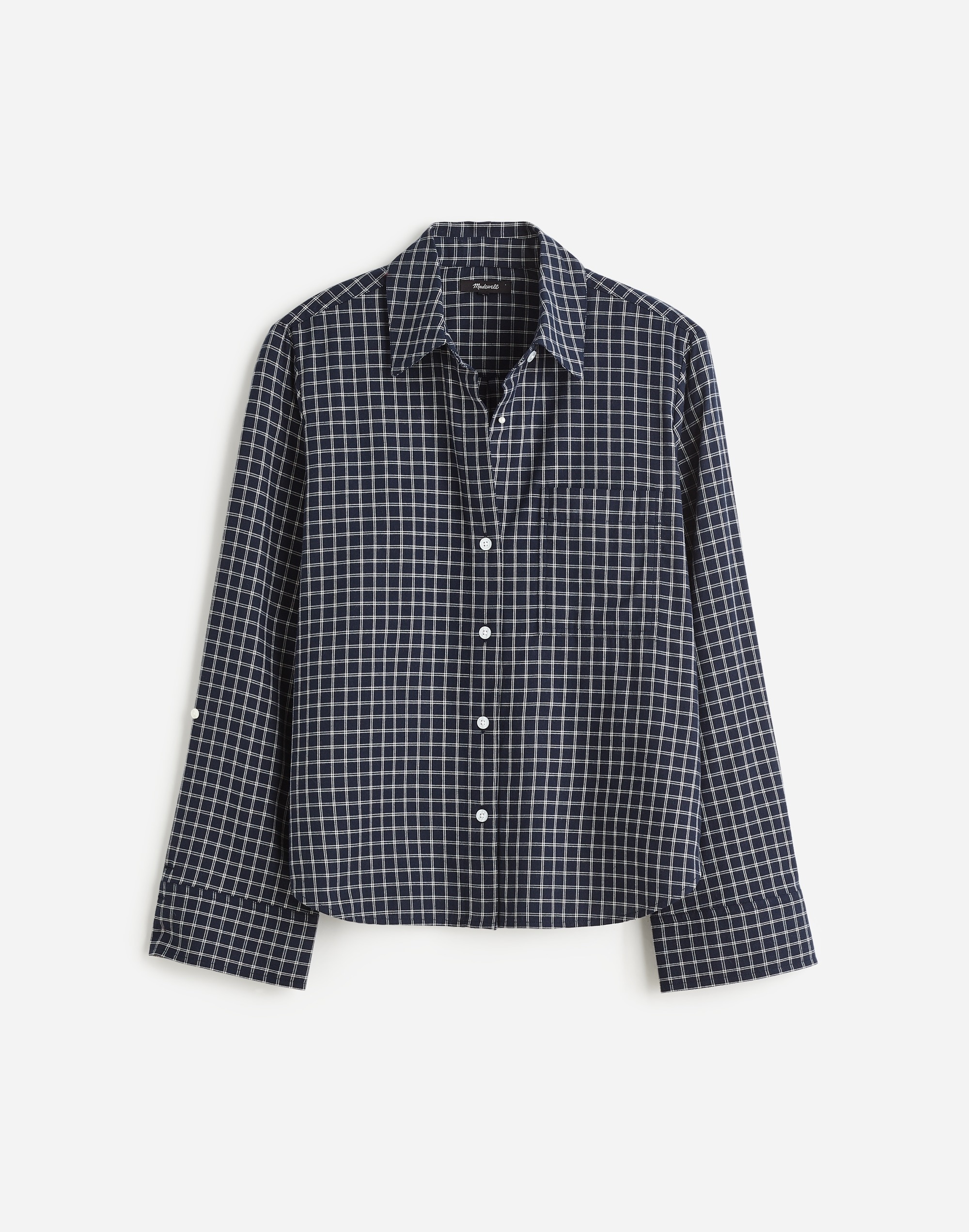 Easy Y-Neck Button-Up Shirt
