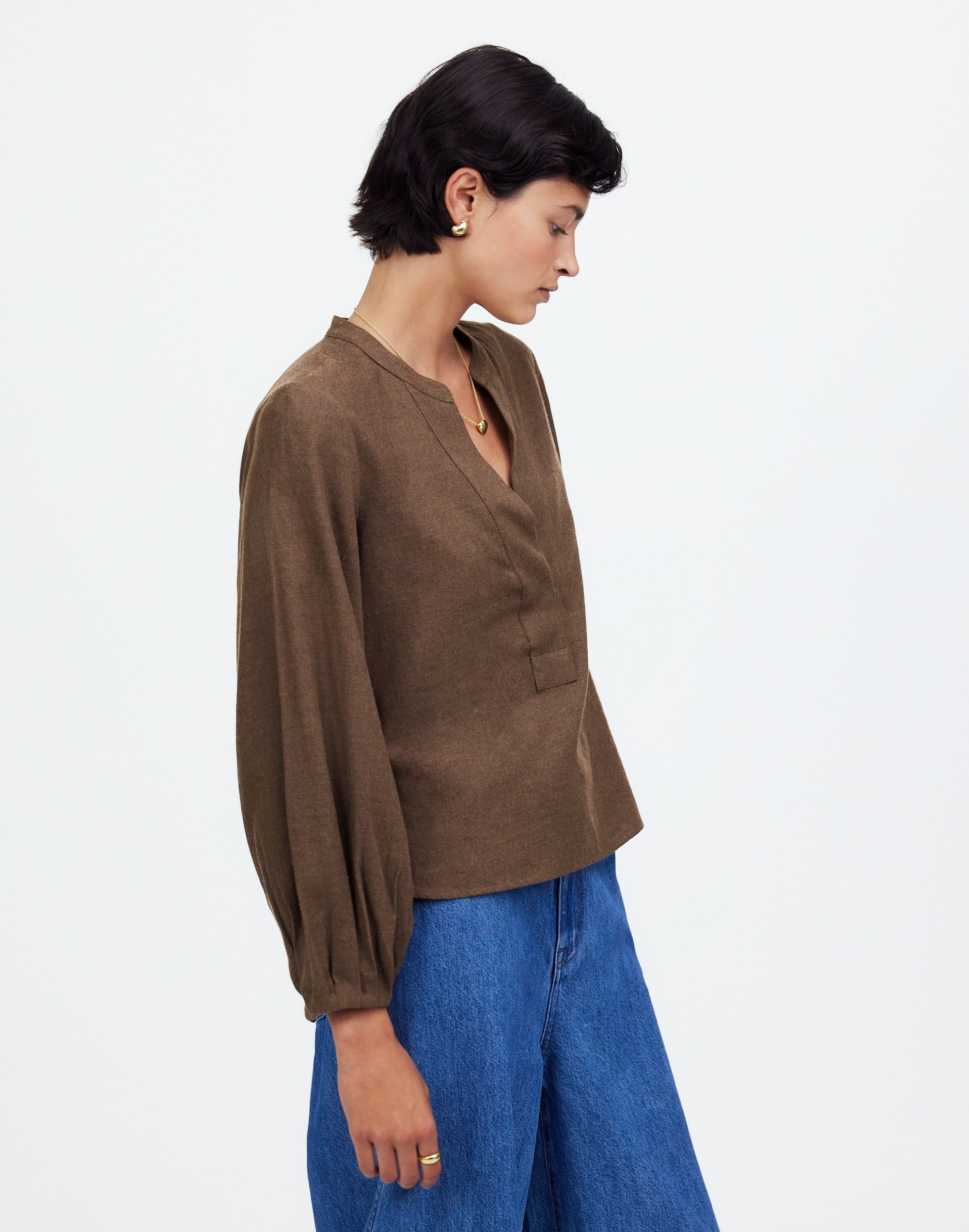 V-Neck Long-Sleeve Top