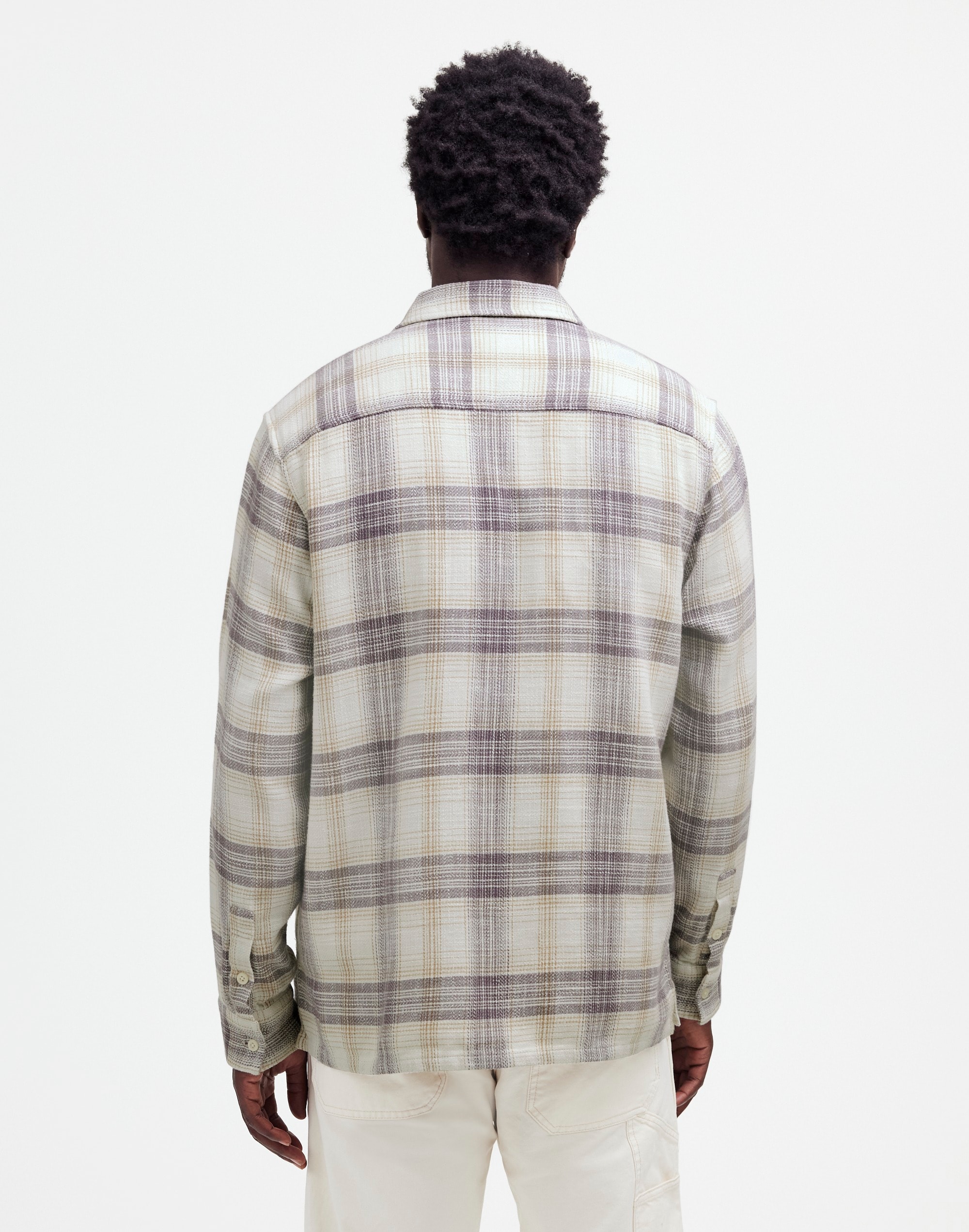 Easy Long-Sleeve Shirt in Slub Twill in form grey image 4