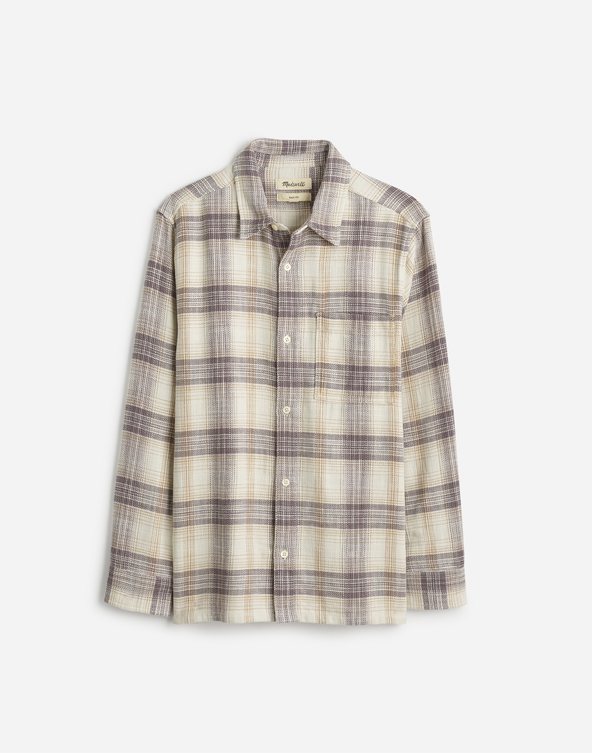 Easy Long-Sleeve Shirt in Slub Twill in form grey image 6