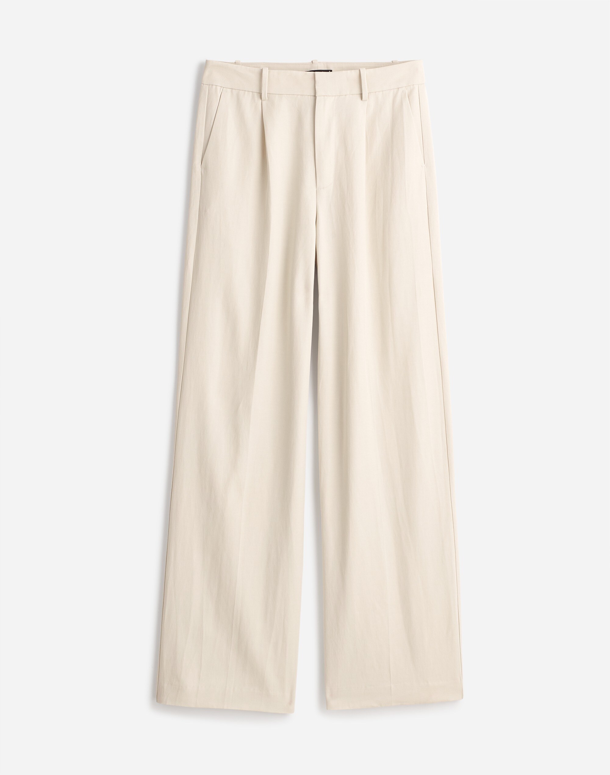 Plus Slouchy Straight Pants in Drapey Twill