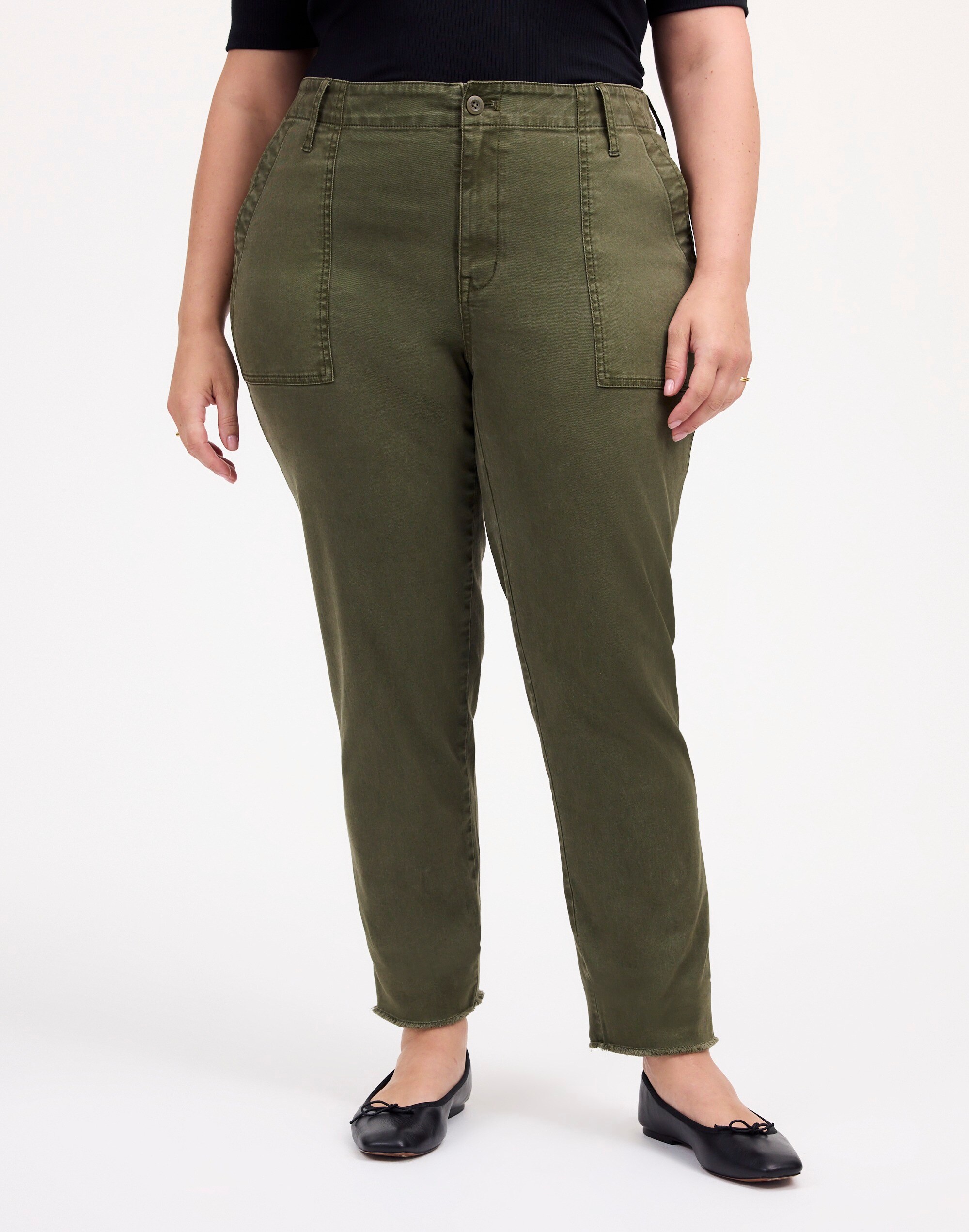 The Plus Slim Straight Trouser Pant in Garment Dye