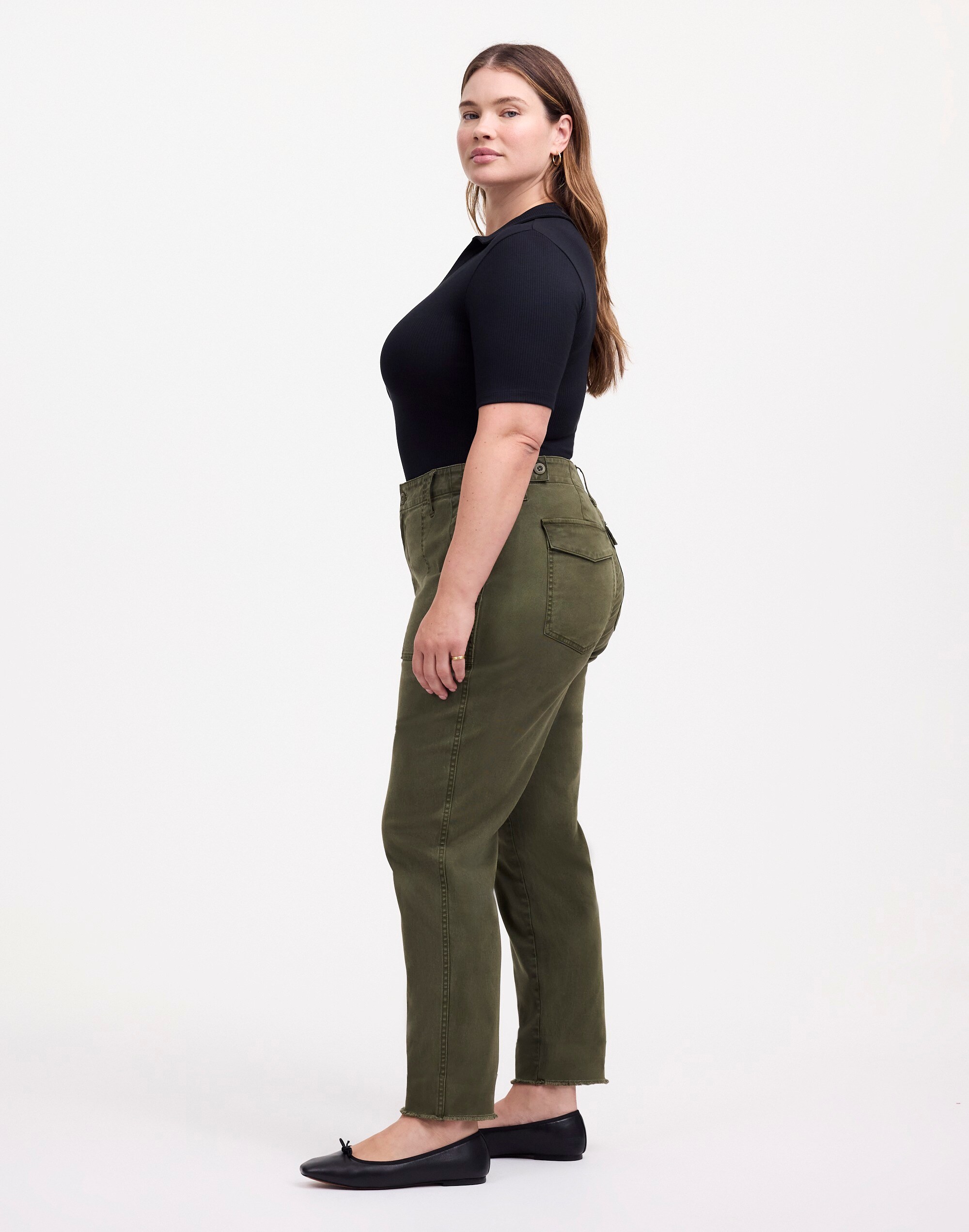 The Plus Slim Straight Trouser Pant in Garment Dye