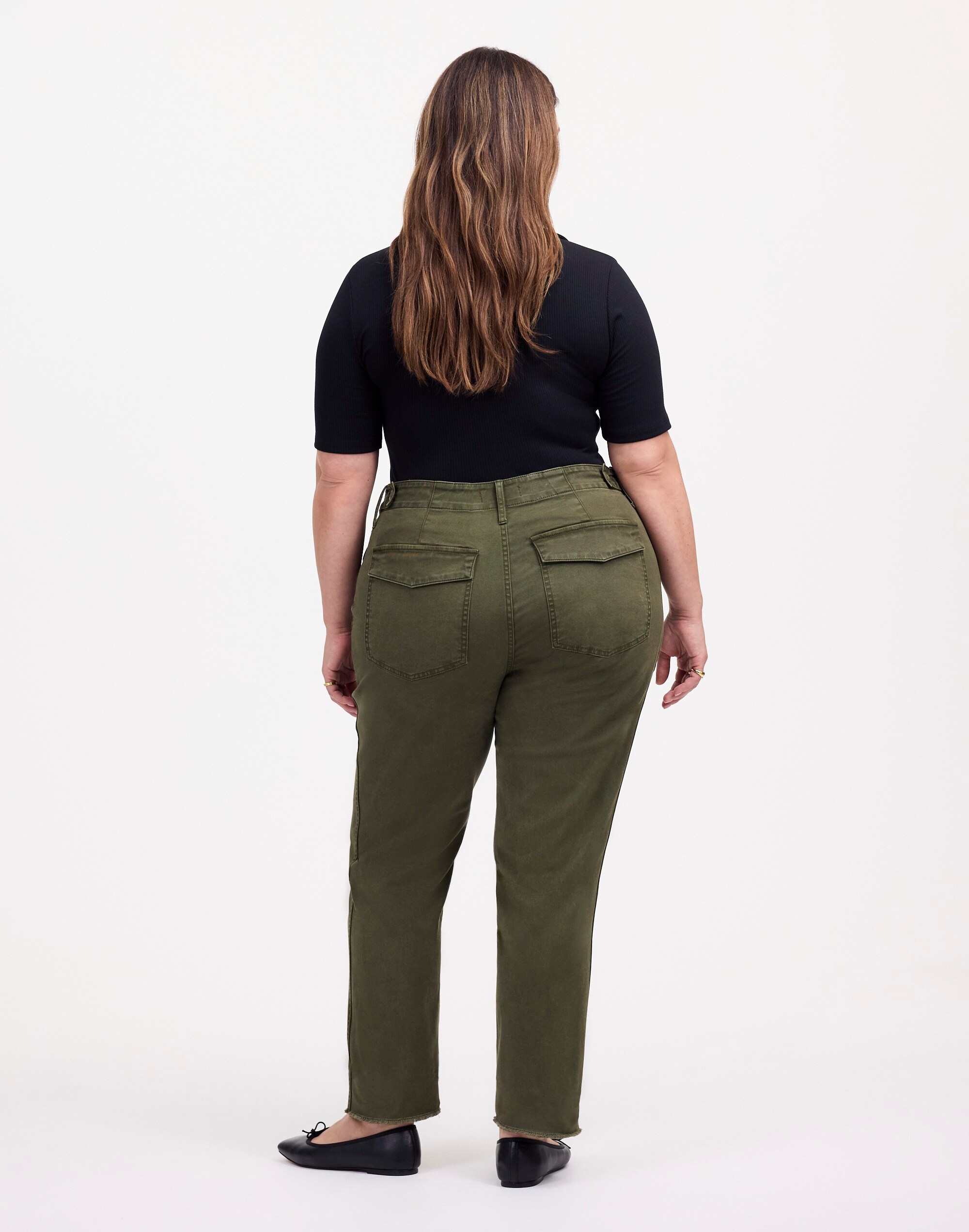 The Plus Slim Straight Trouser Pant in Garment Dye