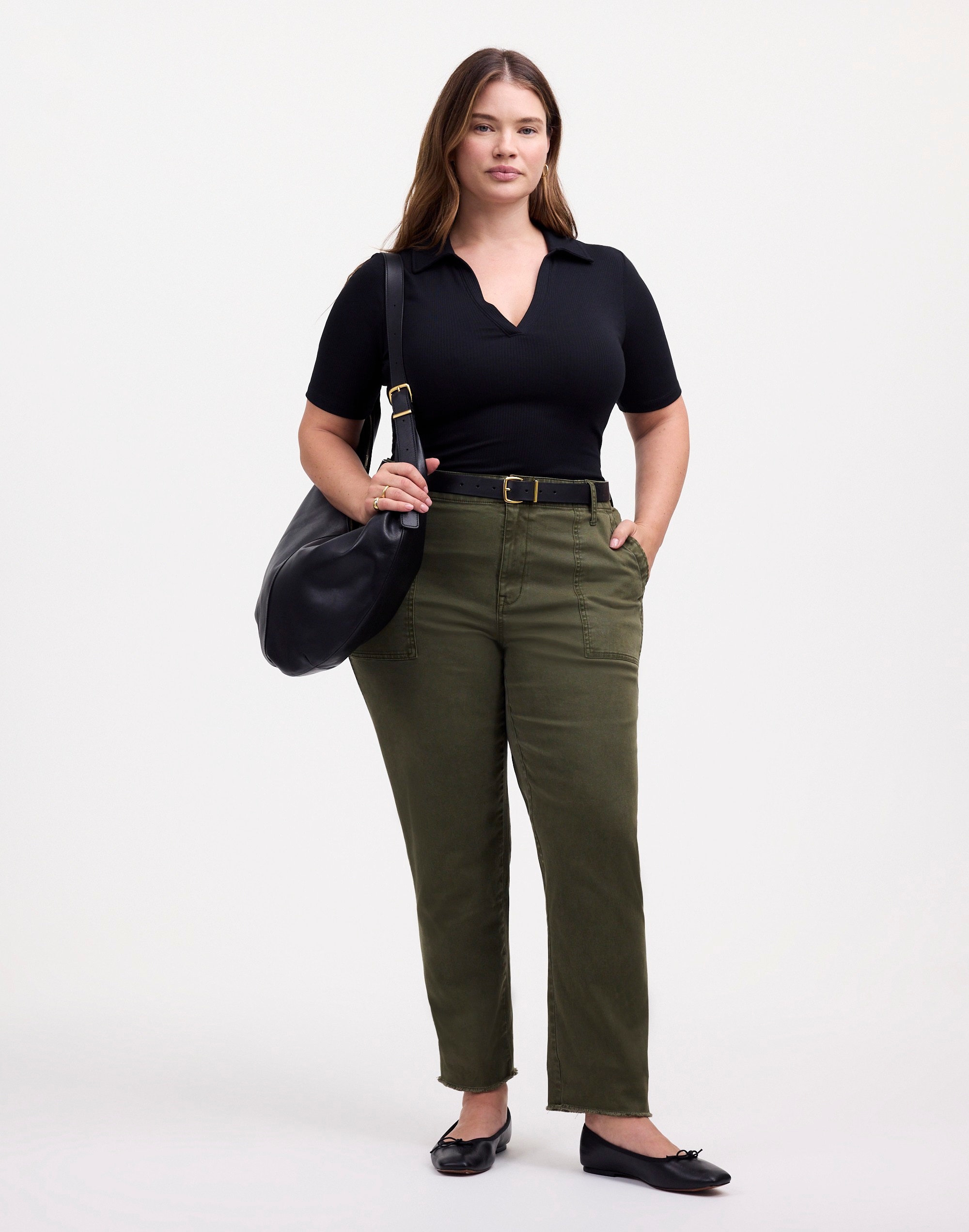 the plus slim straight trouser pant in garment dye