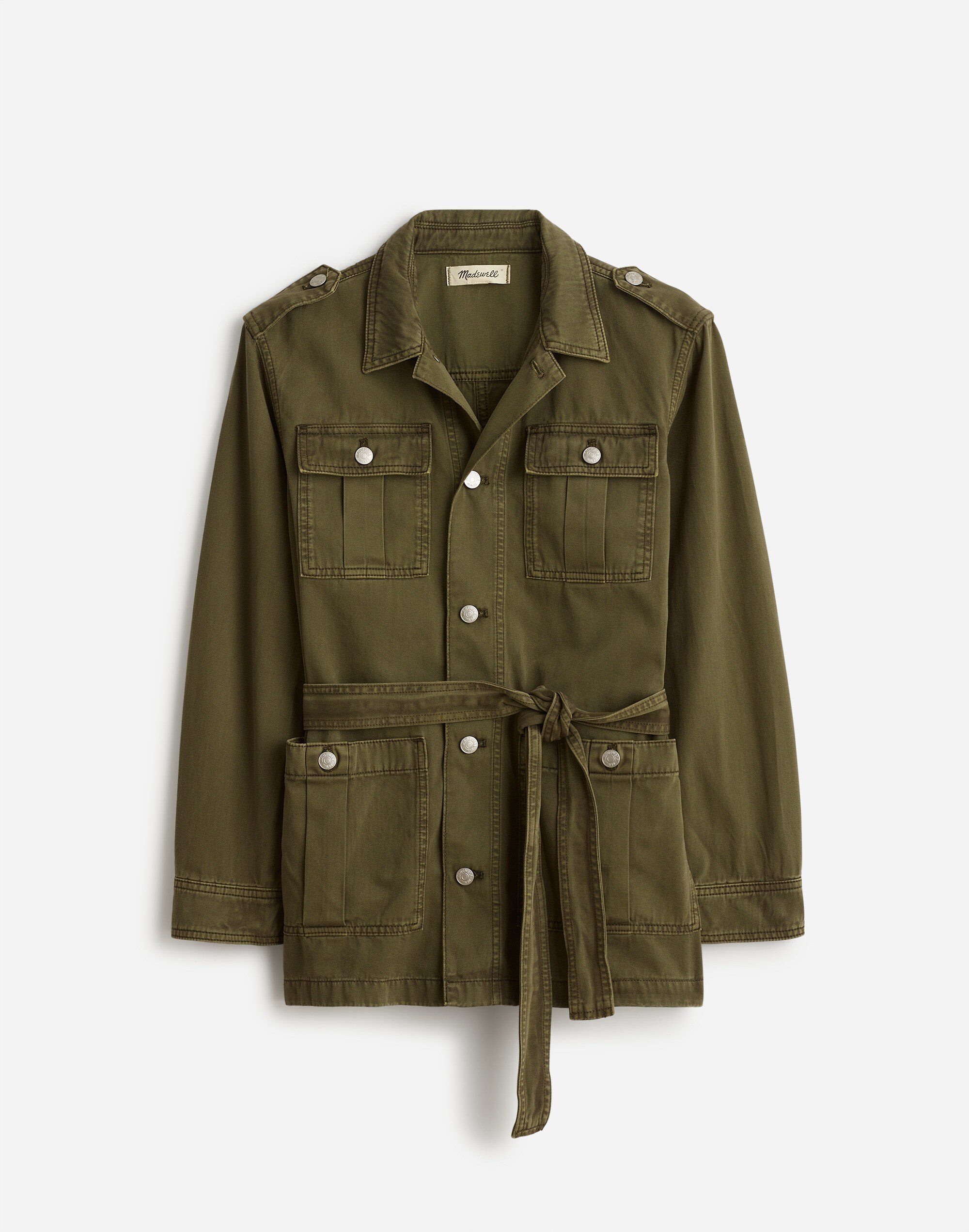 Plus Chino Safari Jacket in Faded Ivy