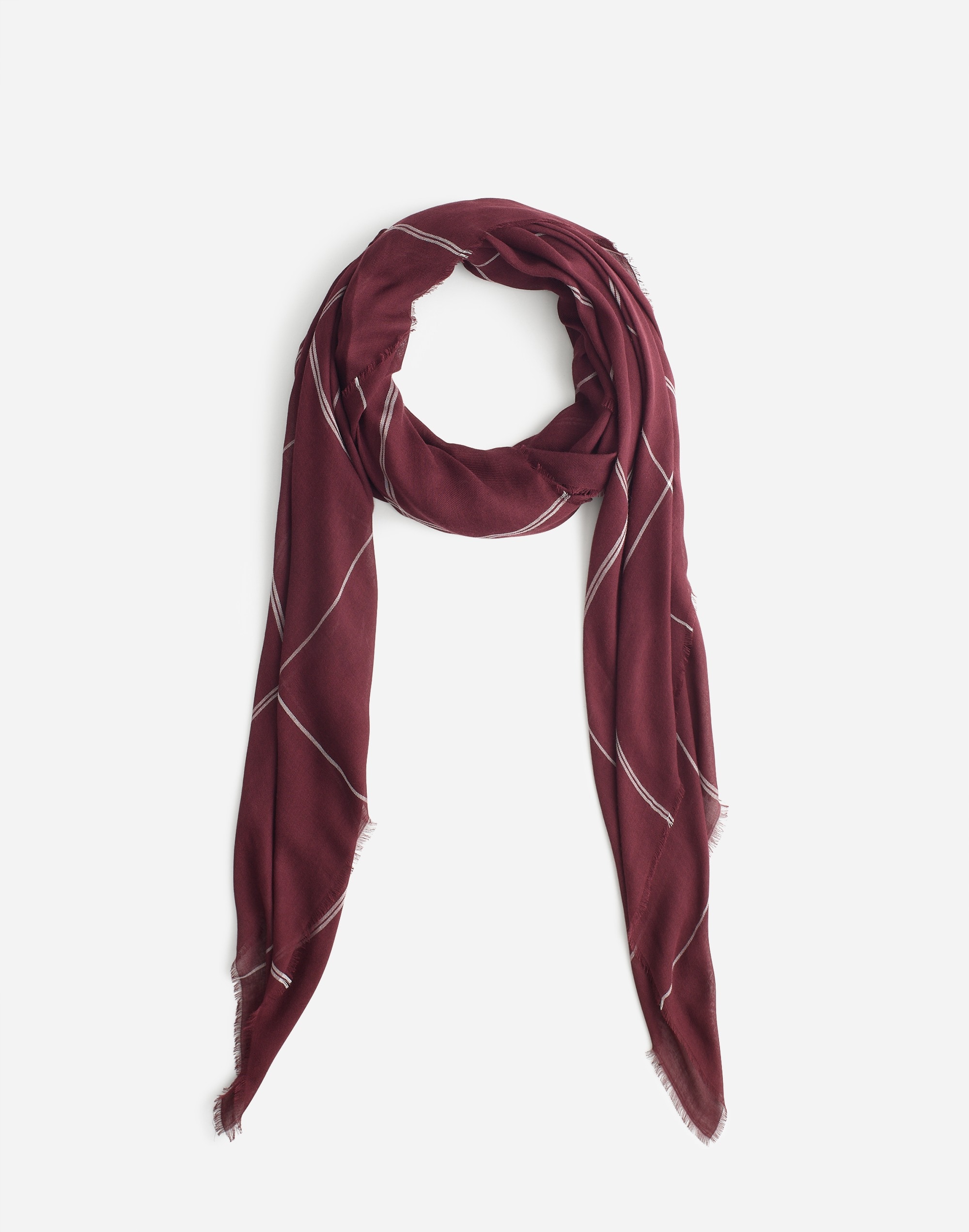 Madewell Rectangular Scarf In Bordeaux
