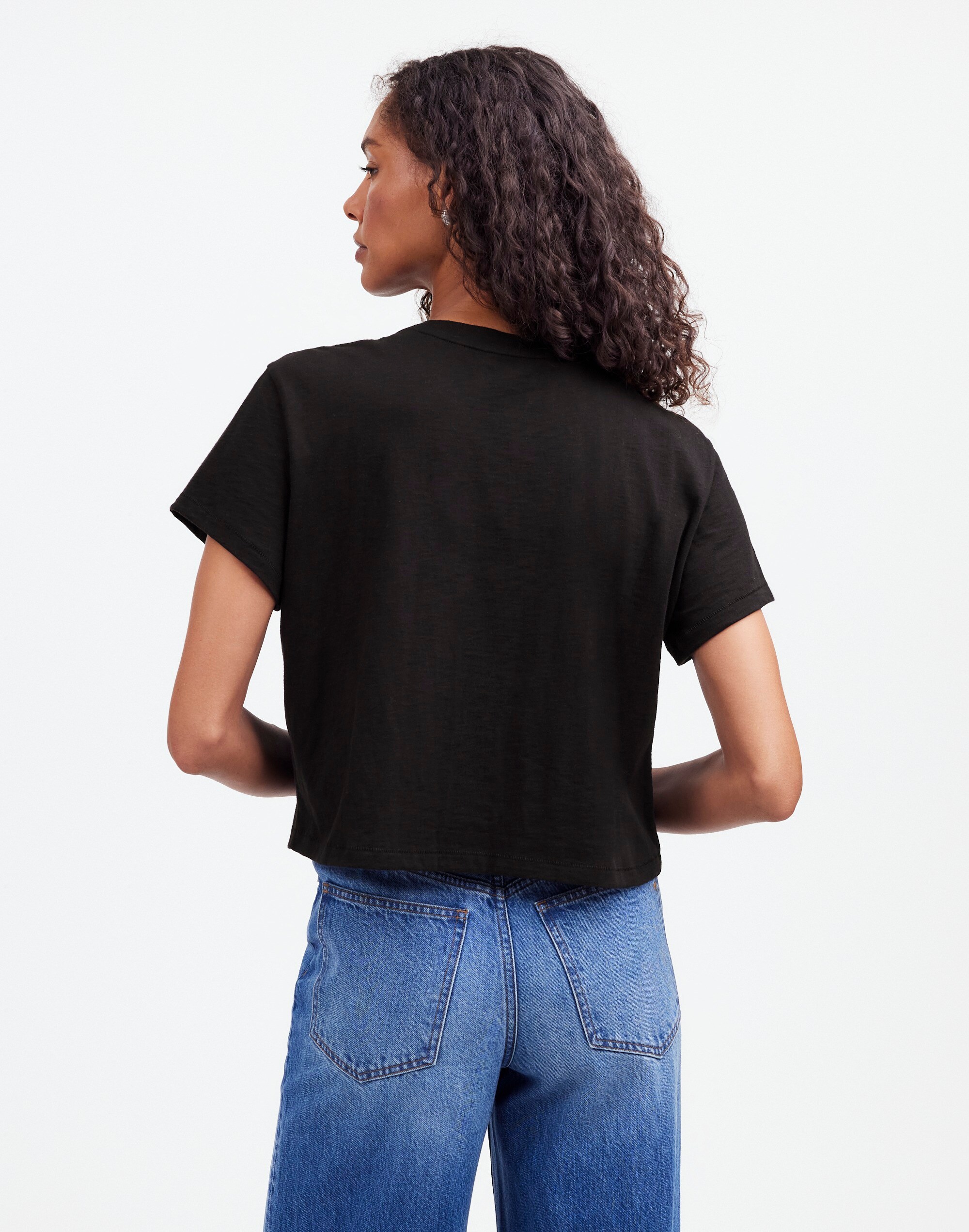 The Boxy-Crop Tee Soft Slub | Madewell