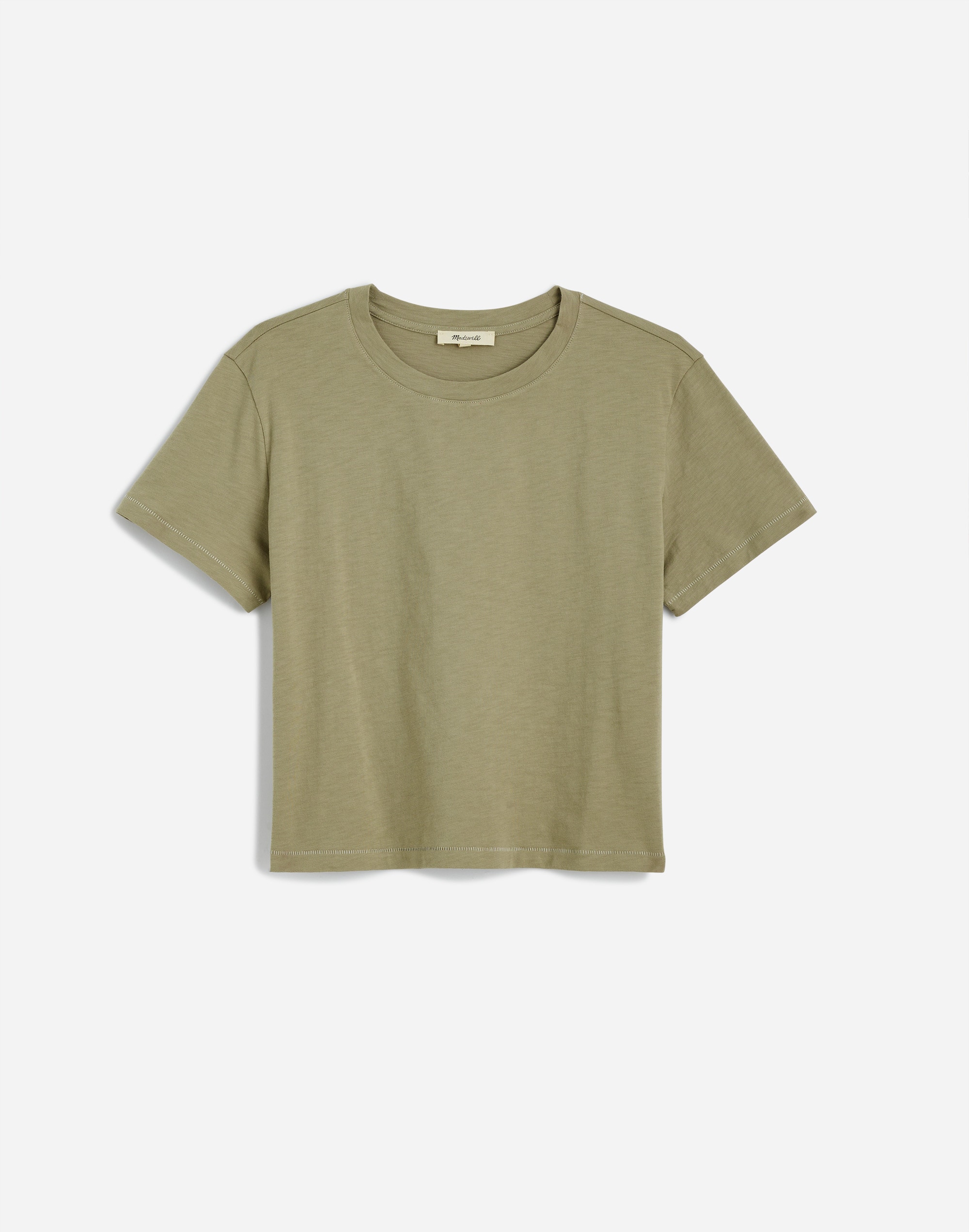 The Boxy-Crop Tee in Soft Slub
