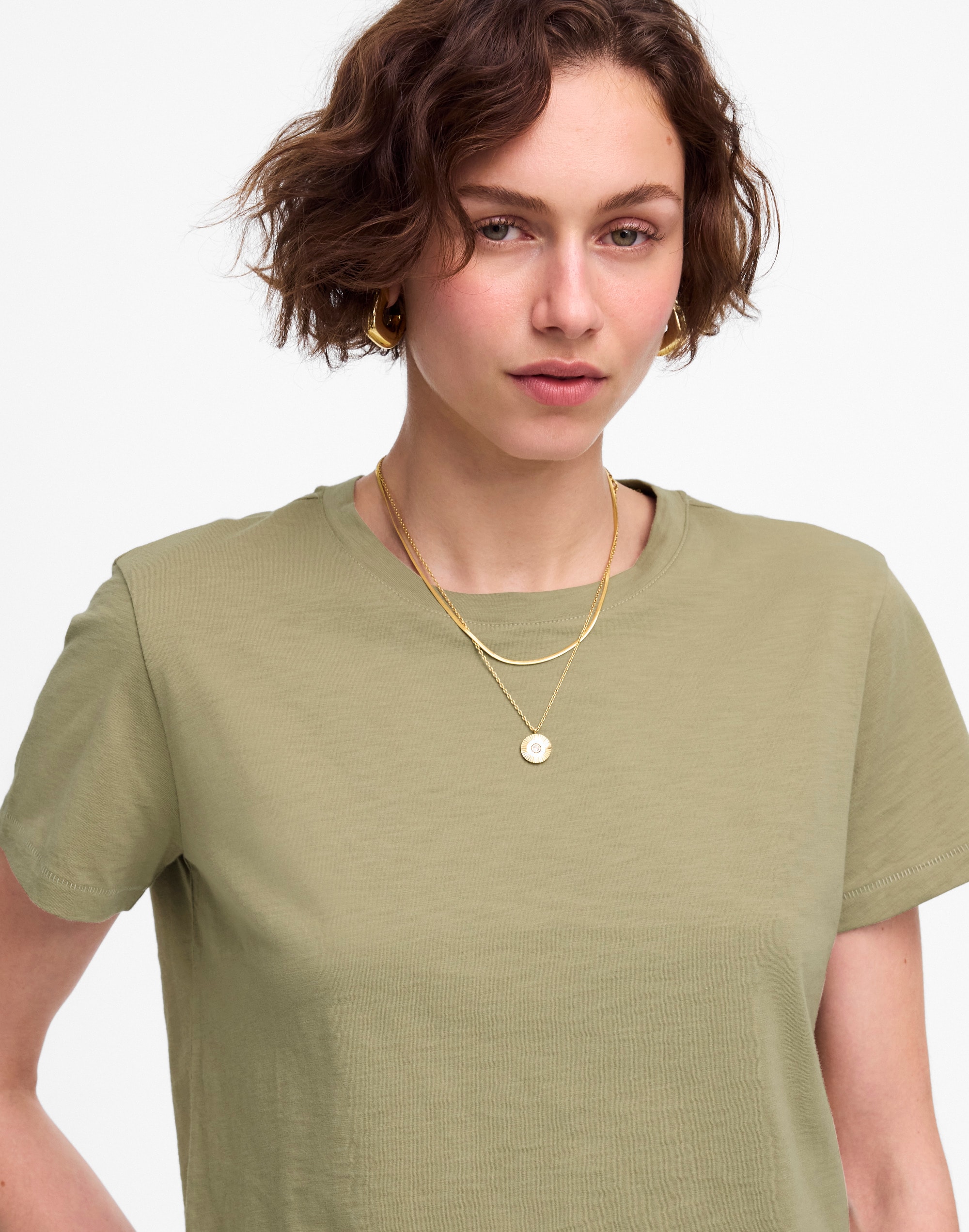 The Boxy-Crop Tee in Soft Slub