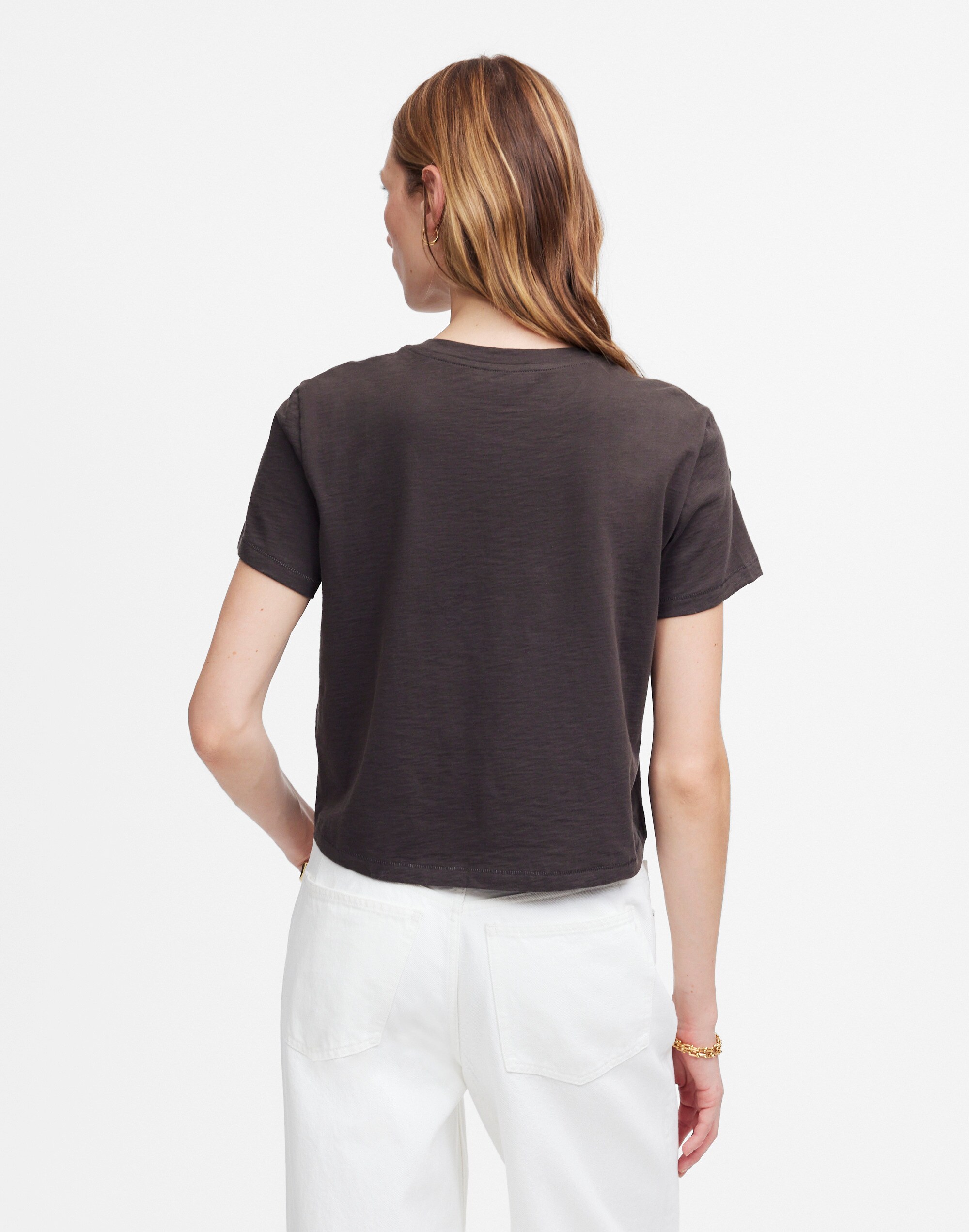 The Boxy-Crop Tee Soft Slub | Madewell