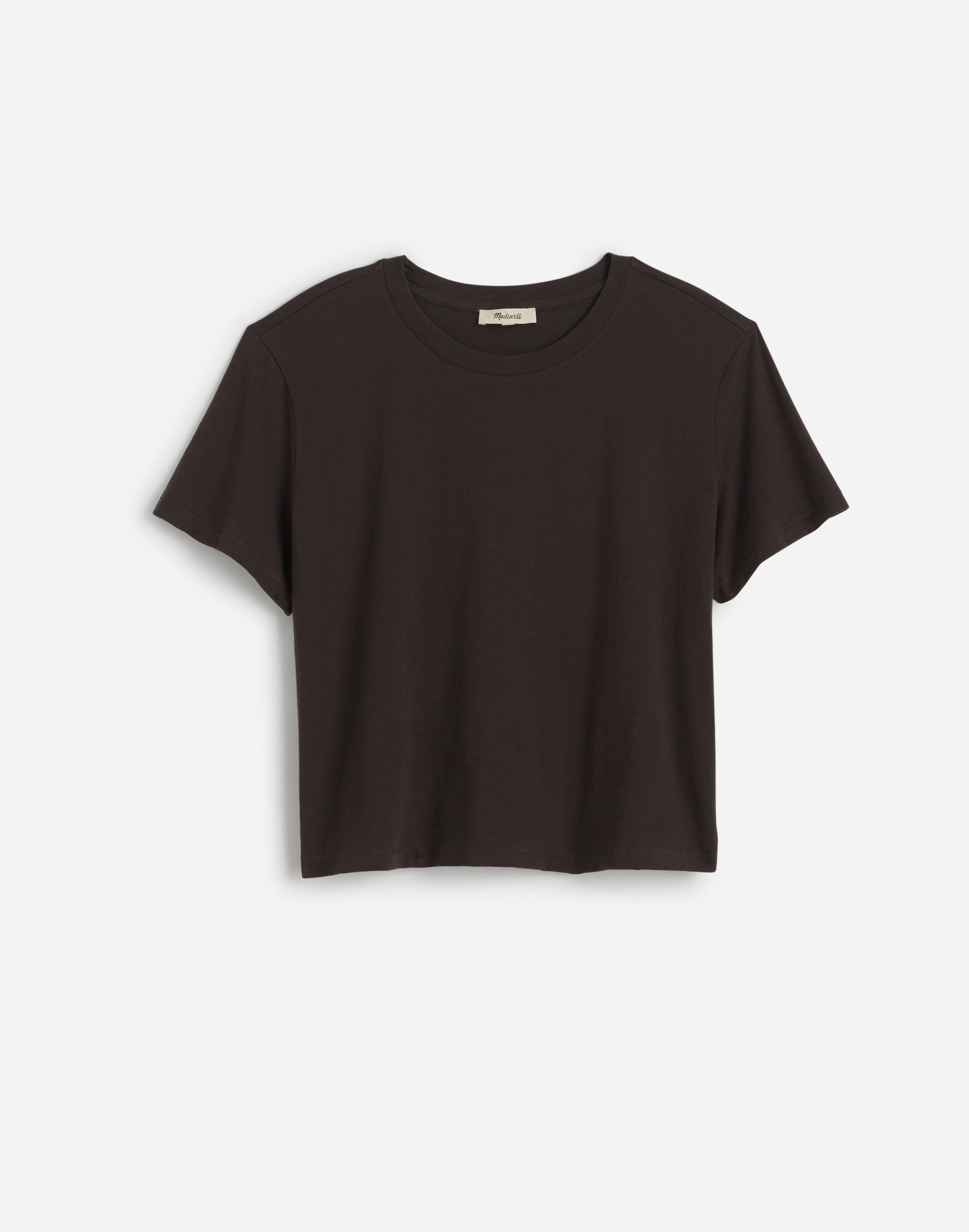 The Boxy-Crop Tee in Soft Slub