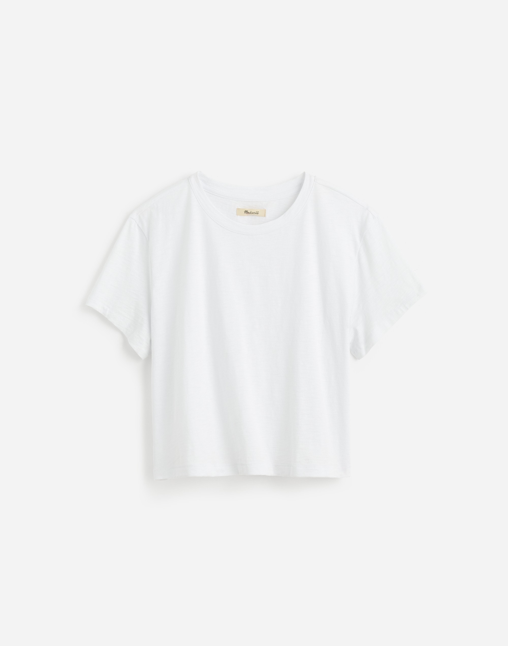 The Easy Crop Crewneck Tee in Soft Slub