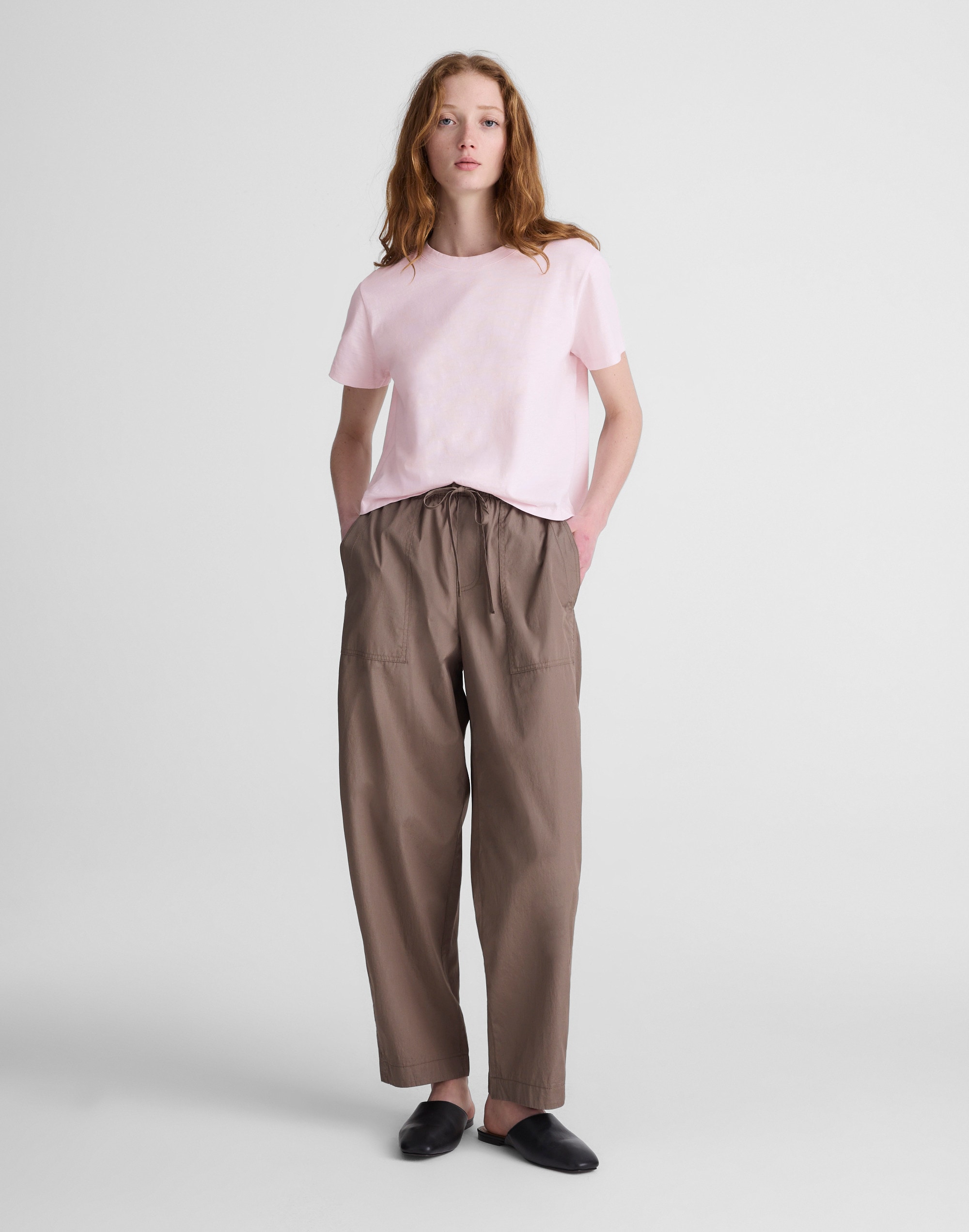 The Easy Crop Crewneck Tee in Soft Slub