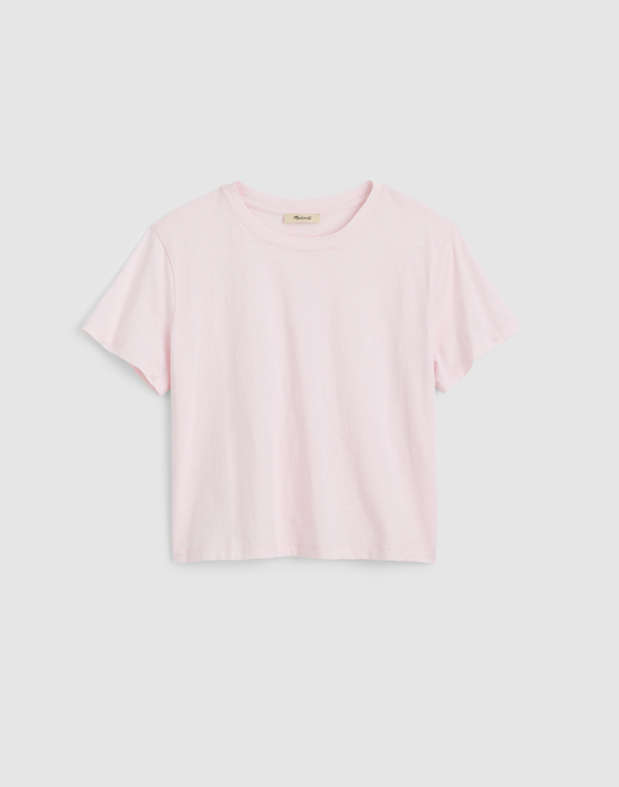 The Easy Crop Crewneck Tee in Soft Slub