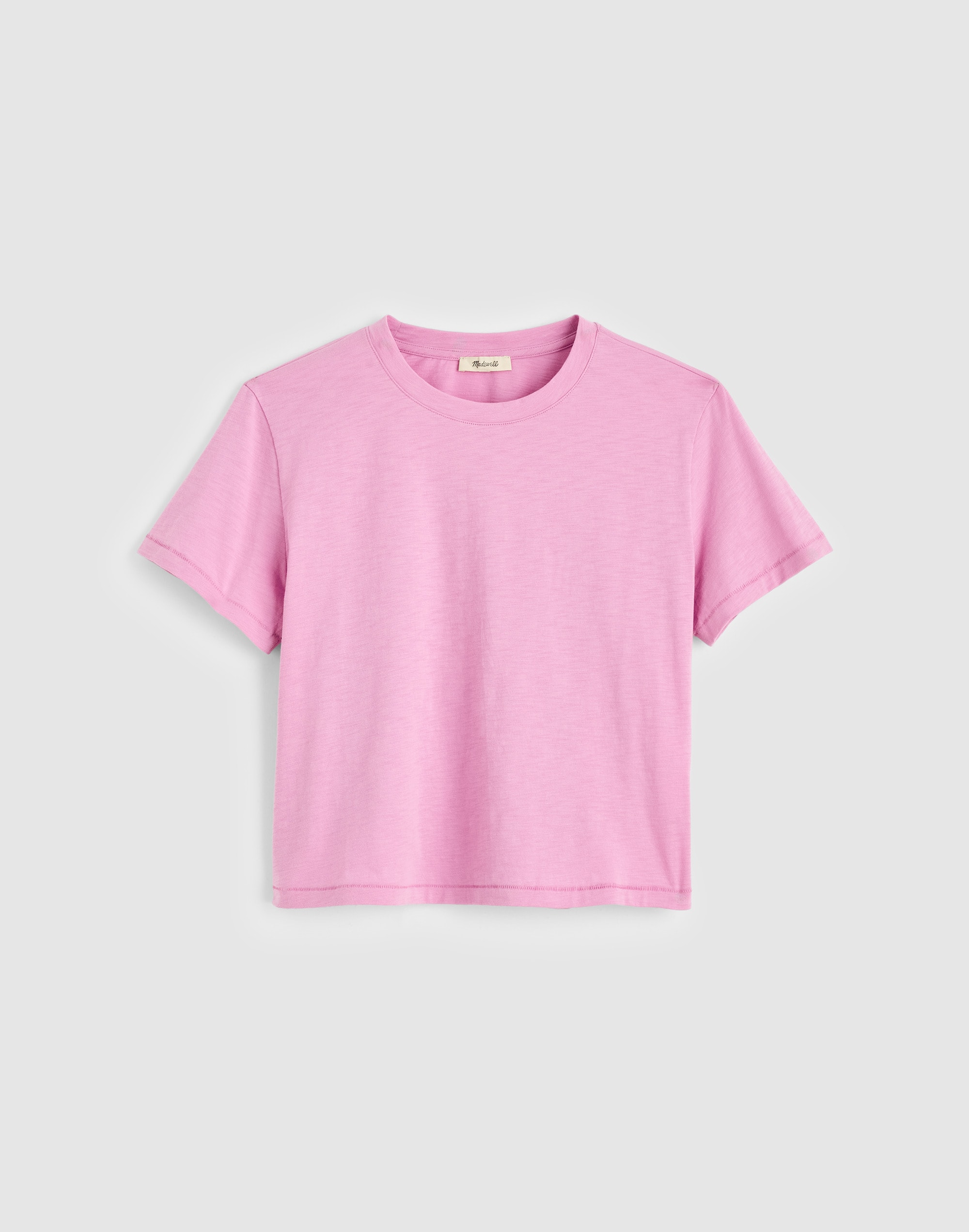 The Easy Crop Crewneck Tee in Soft Slub