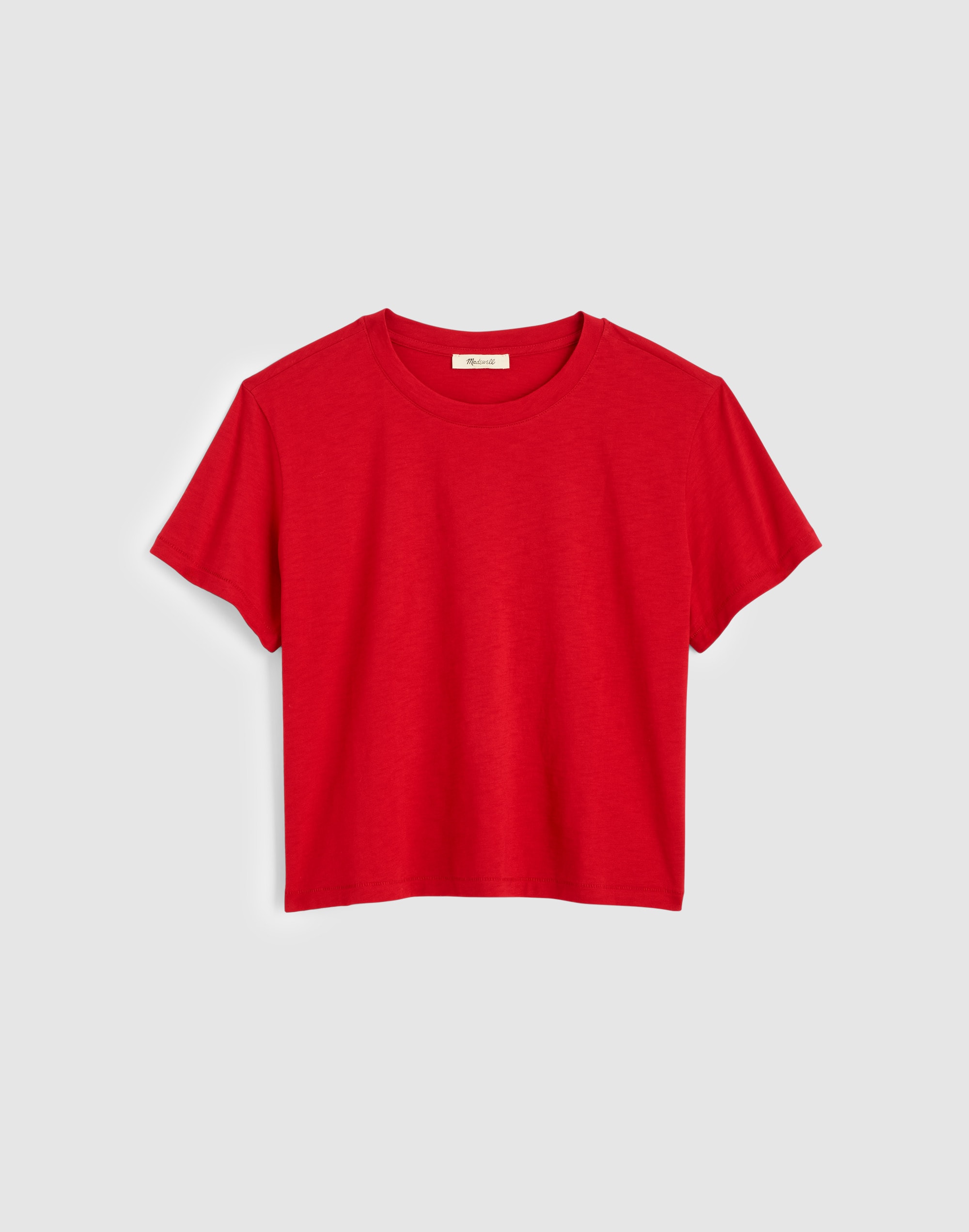 The Boxy-Crop Tee in Soft Slub