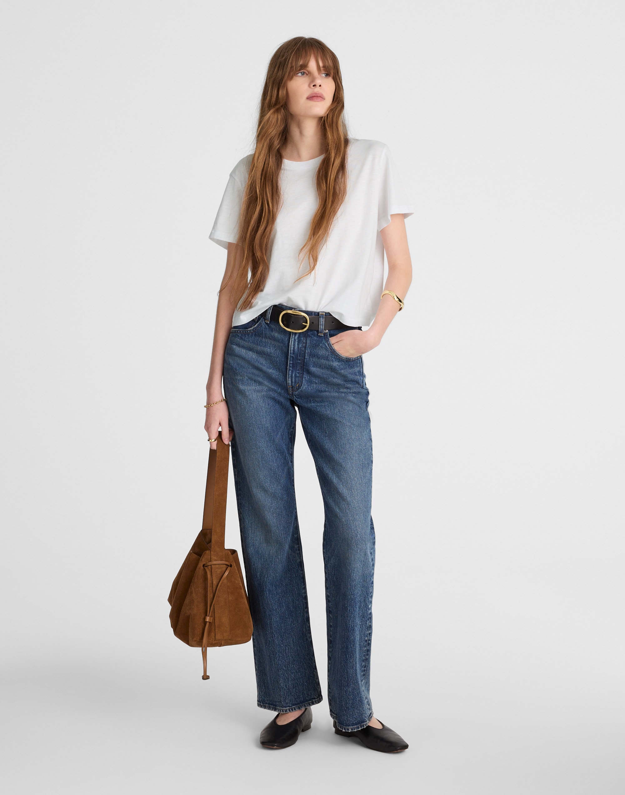 The Boxy-Crop Tee in Soft Slub