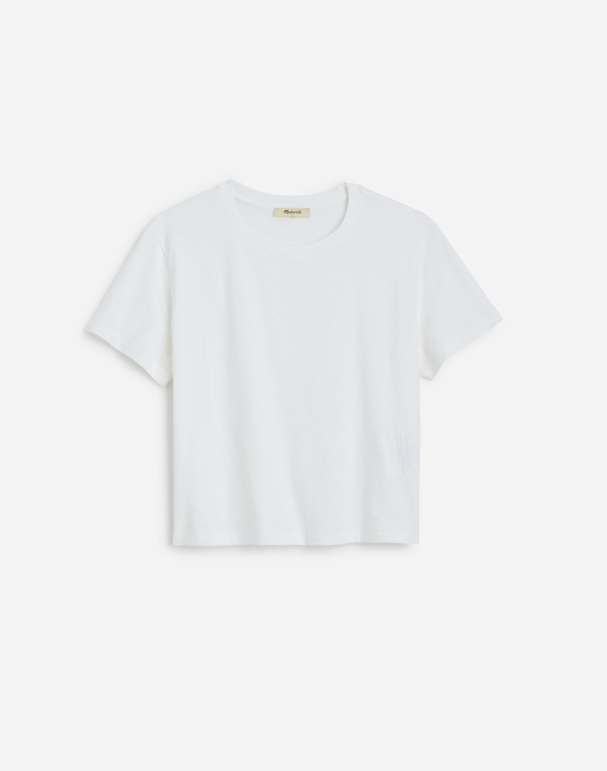The Boxy-Crop Tee in Soft Slub