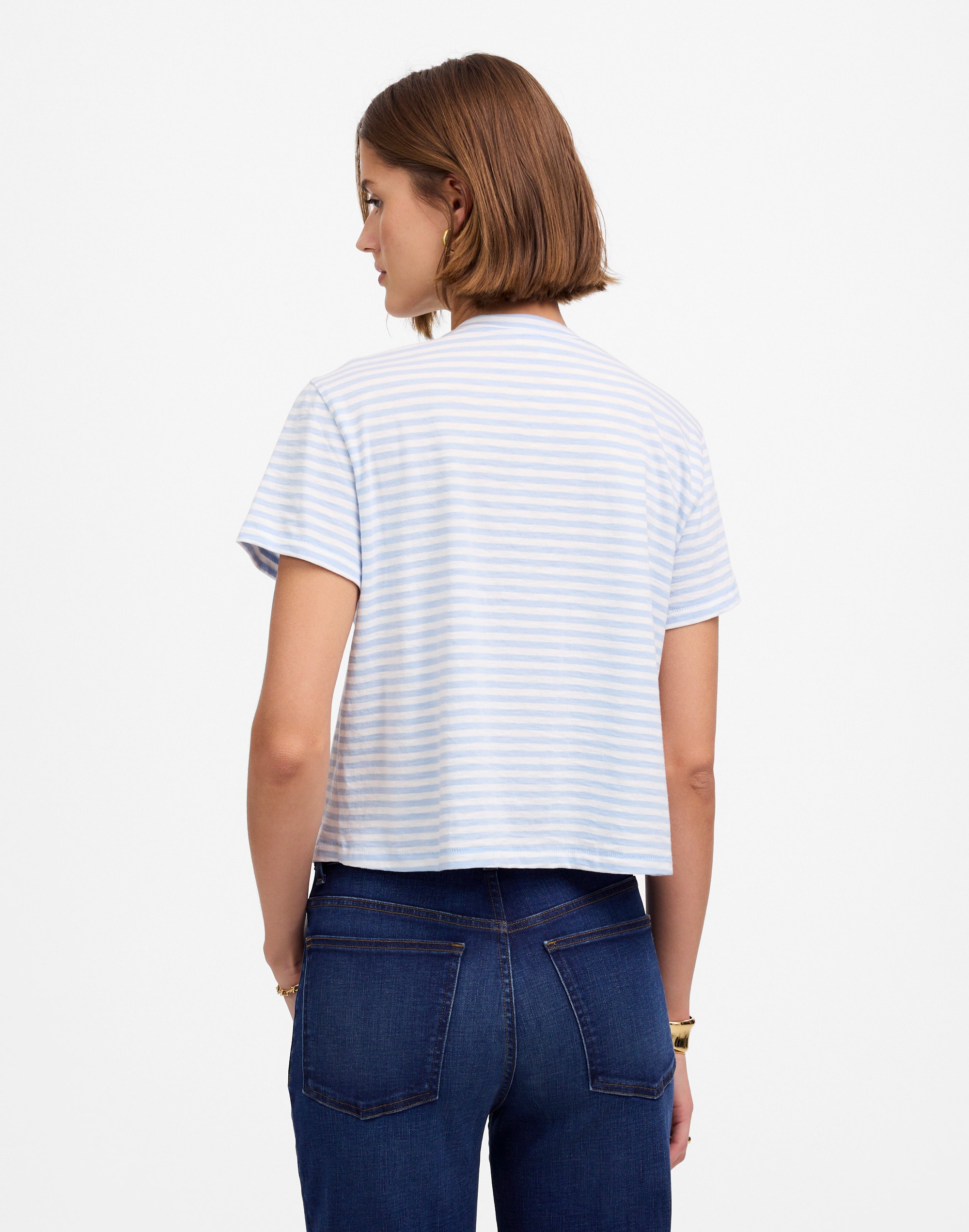 The Boxy-Crop Tee in Soft Slub