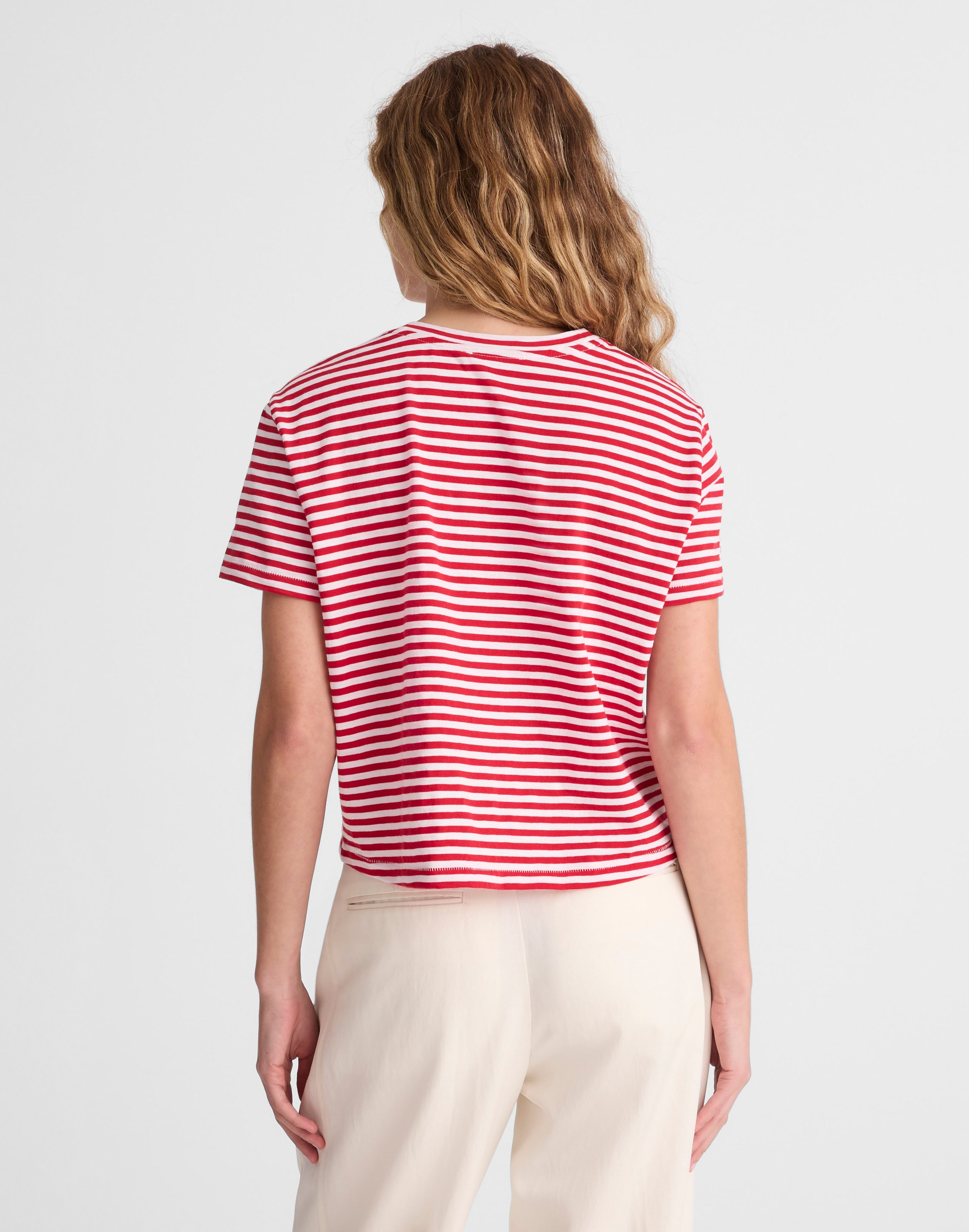 The Boxy-Crop Tee in Soft Slub