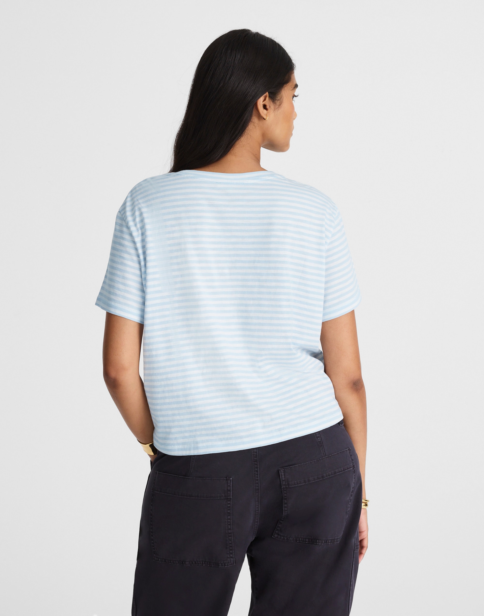 The Boxy-Crop Tee in Soft Slub