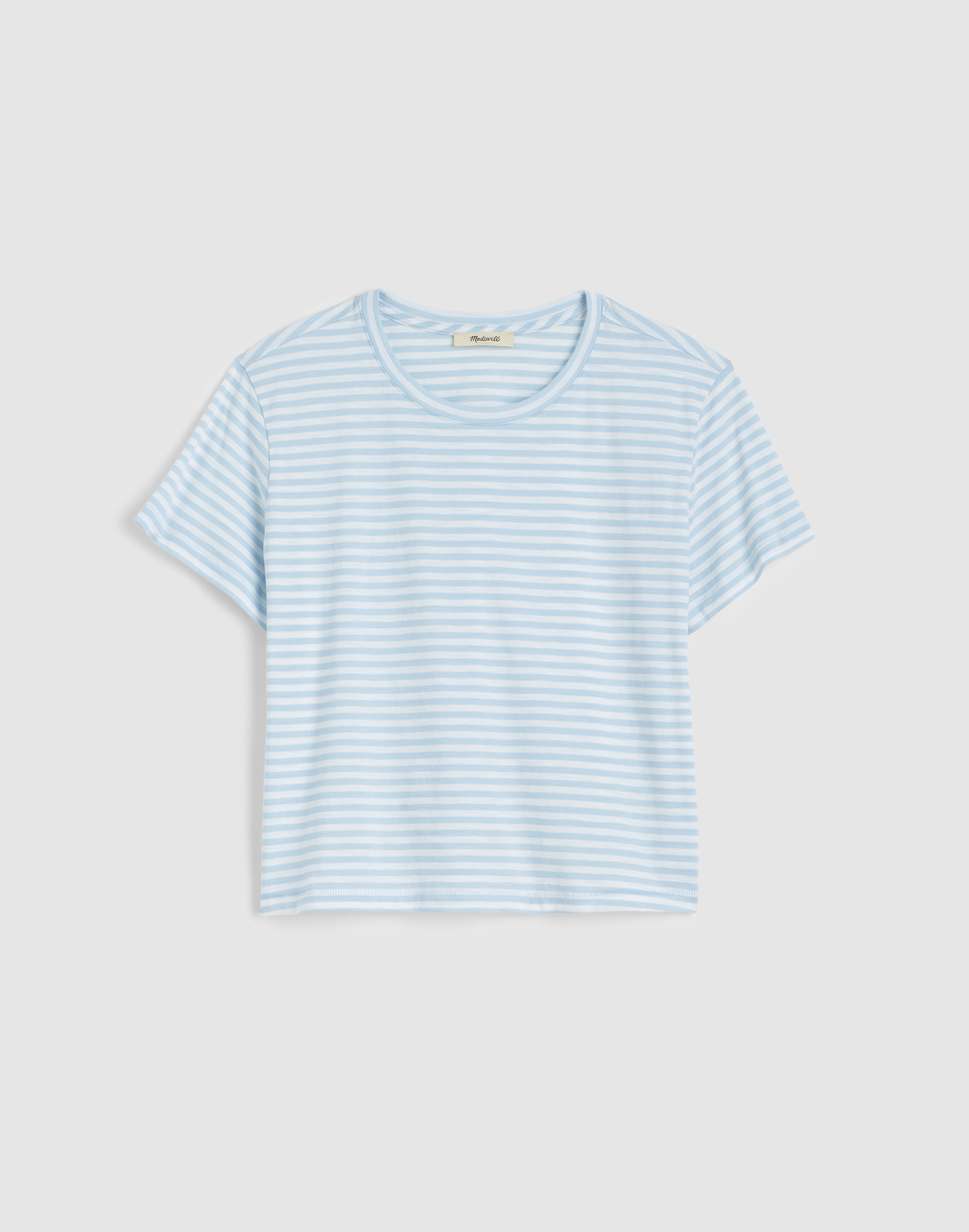 The Boxy-Crop Tee in Soft Slub