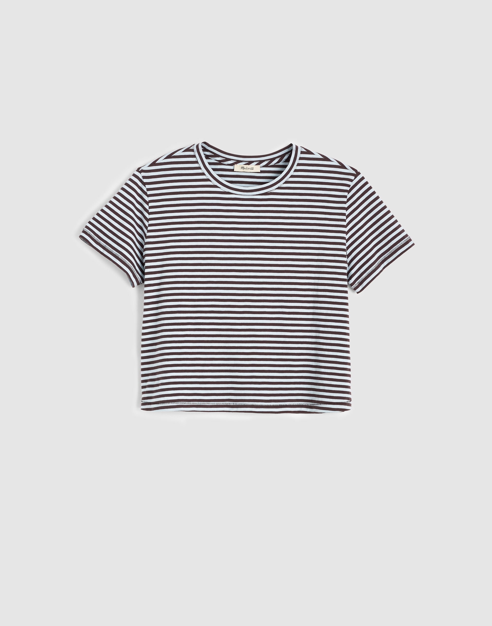 The Easy Crop Crewneck Tee in Soft Slub