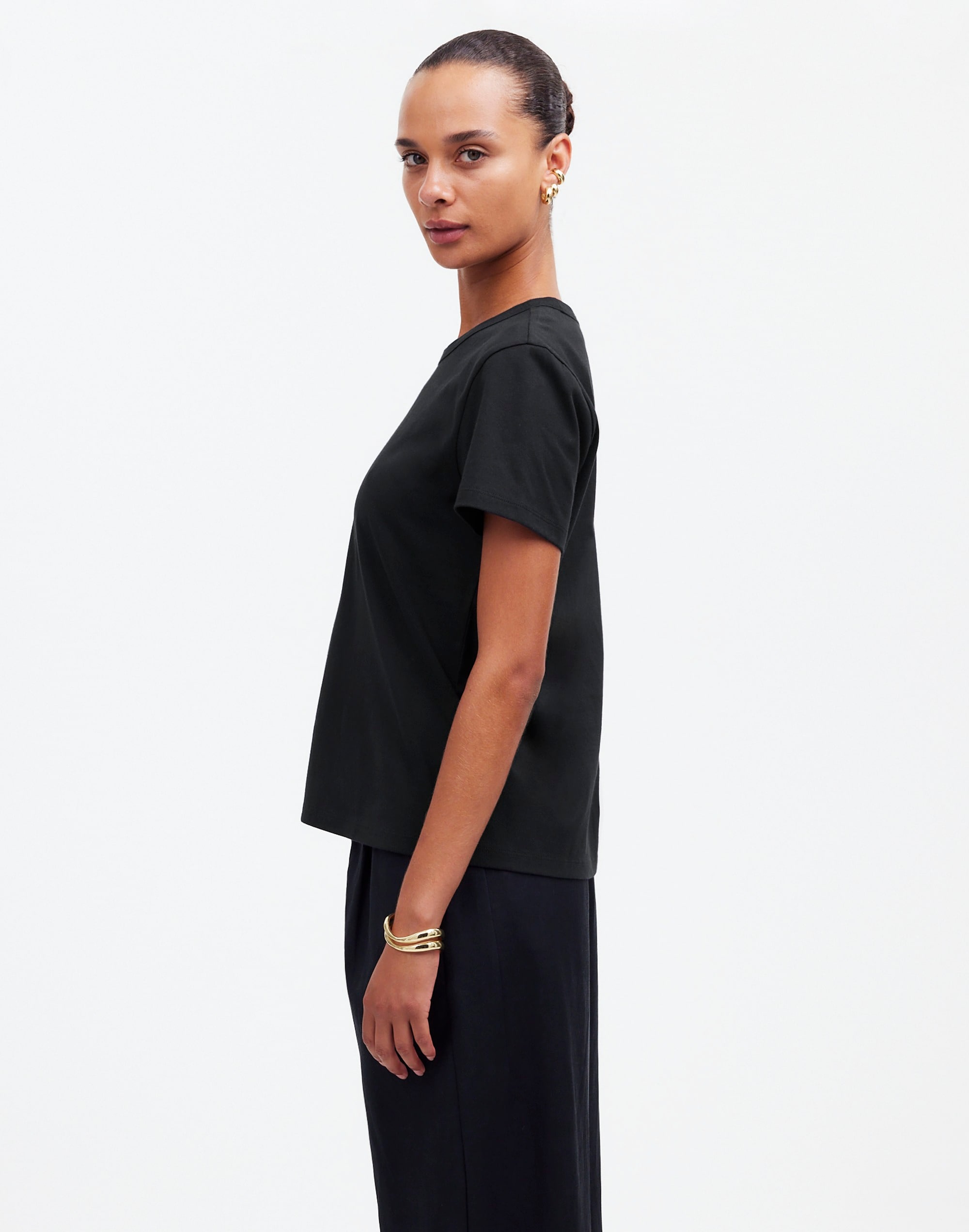 The Perfect Crewneck Tee in Allday Jersey Alternate Image 3