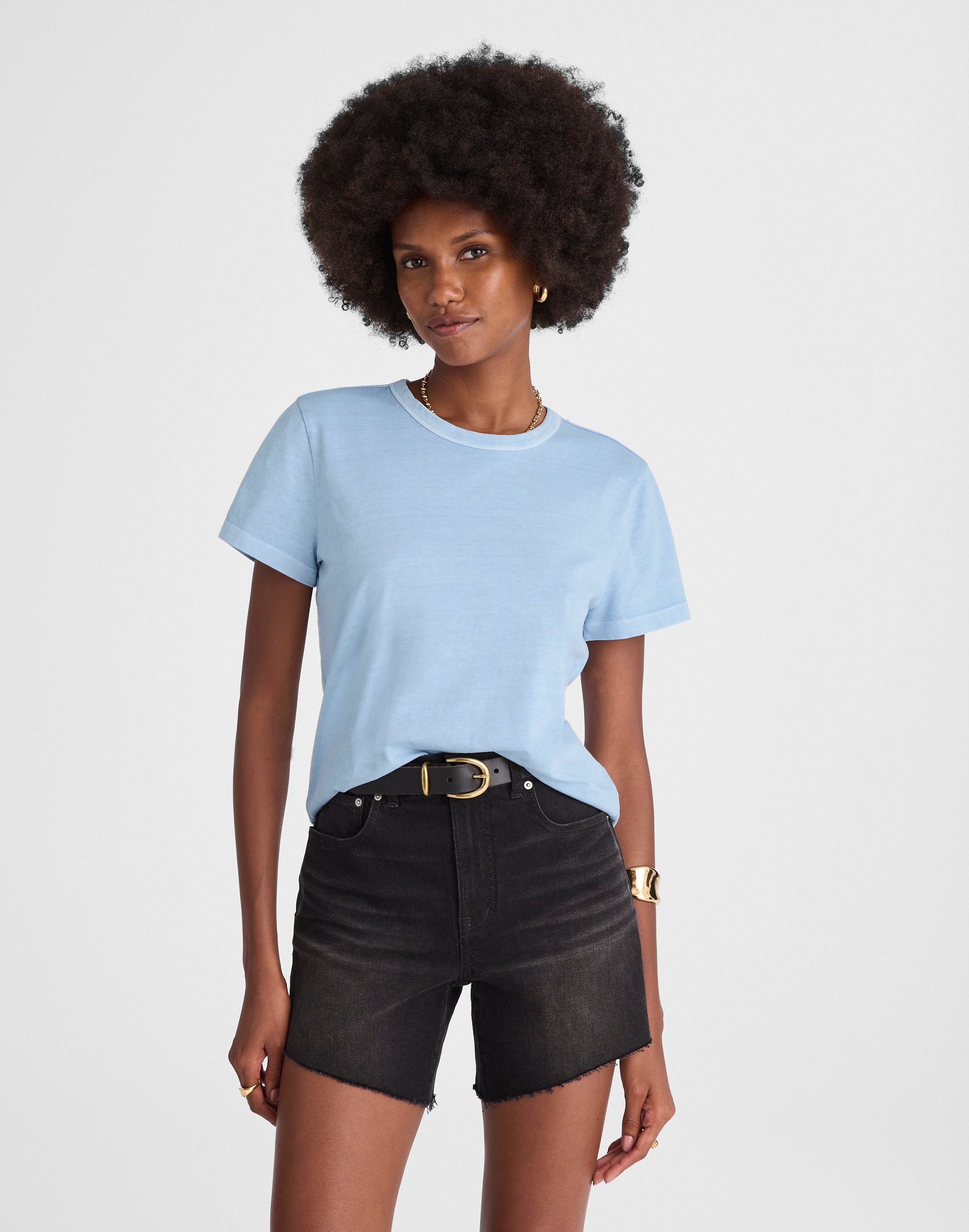 The Perfect Crewneck Tee in Allday Jersey