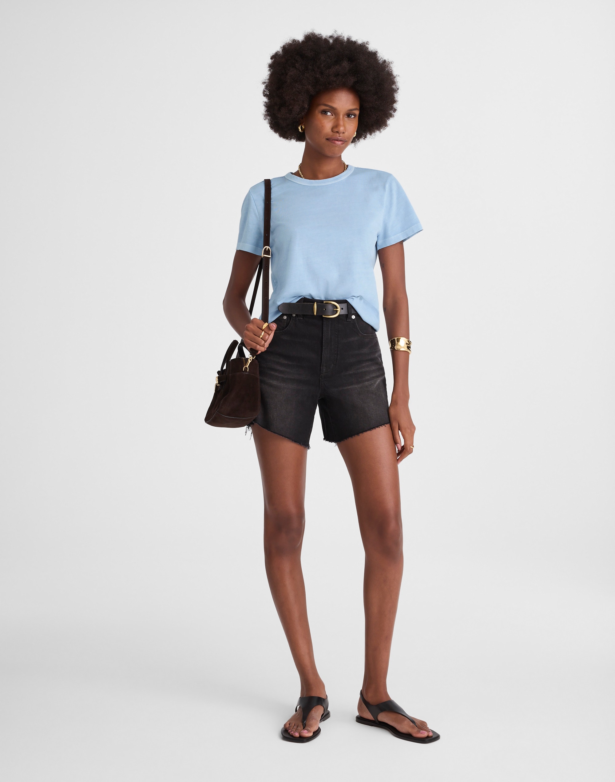 The Perfect Crewneck Tee in Allday Jersey