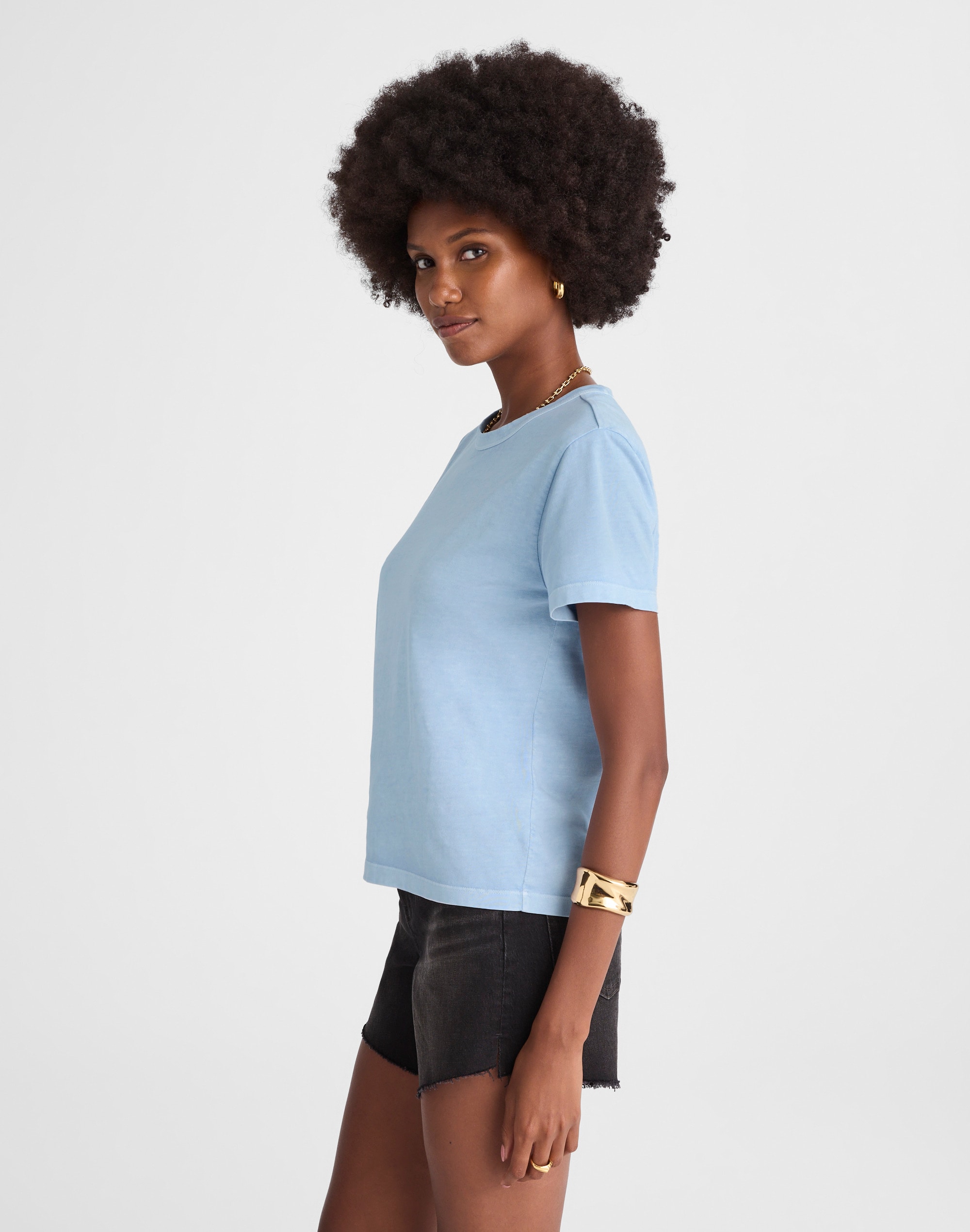 The Perfect Crewneck Tee in Allday Jersey